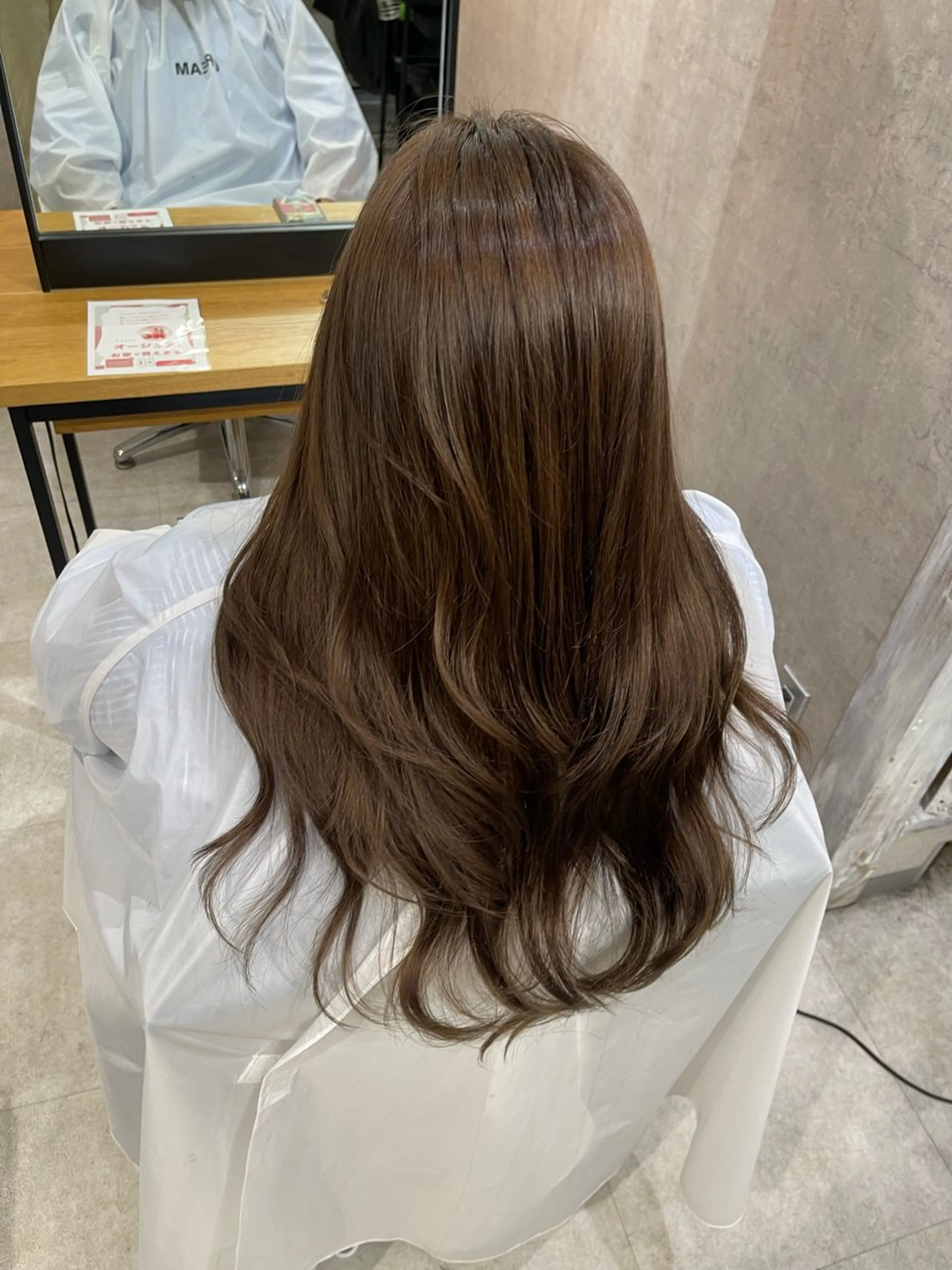 ロング カラー ブラウンカラー 韓国風ヘア ヘアカラー 松井那津子 /ハイライトブリーチのヘアスタイル