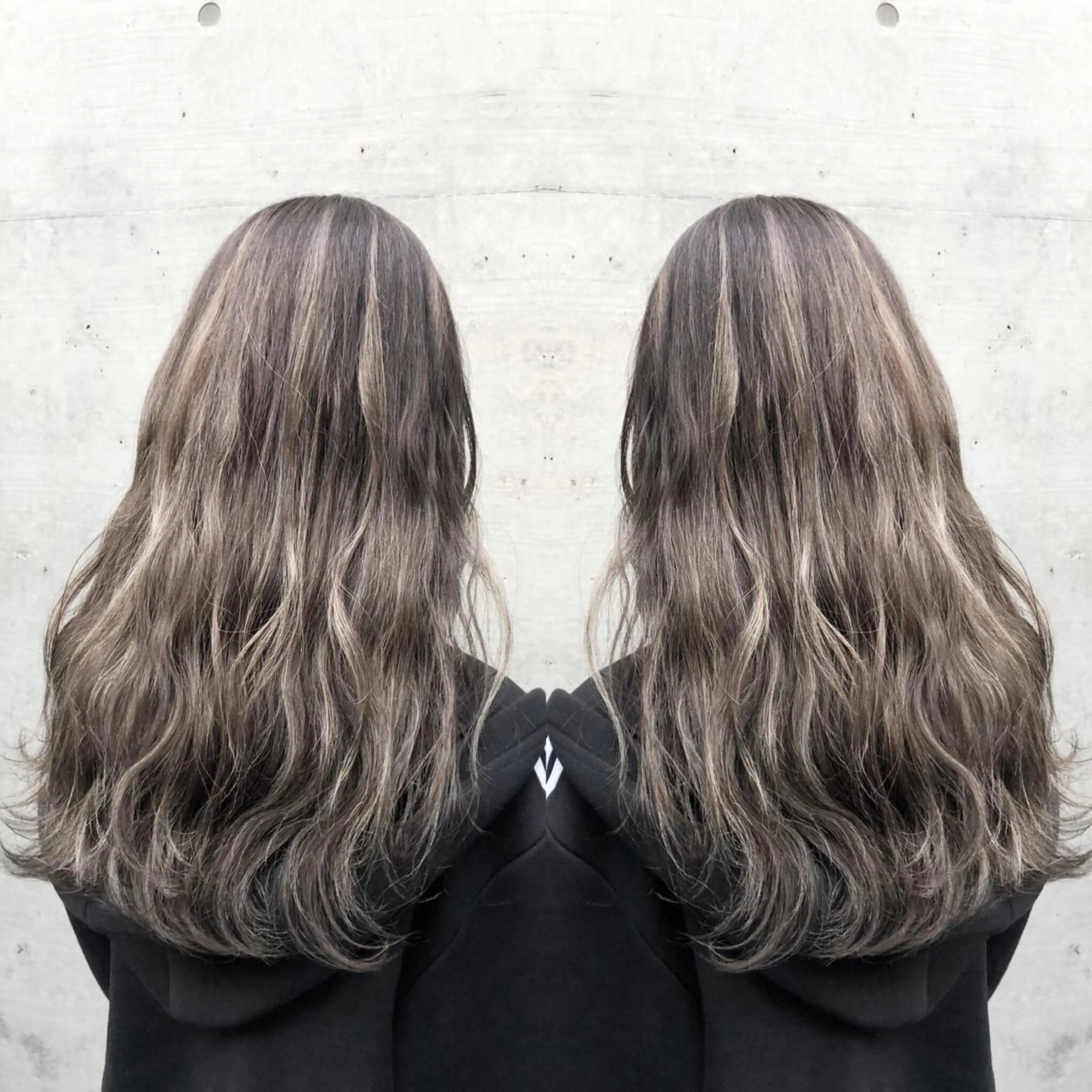 ロング カラー ヘアアレンジ グレージュ ハイライトカラー ハイライト ミニモお気に入り数 No.1宍戸雄弥のヘアスタイル