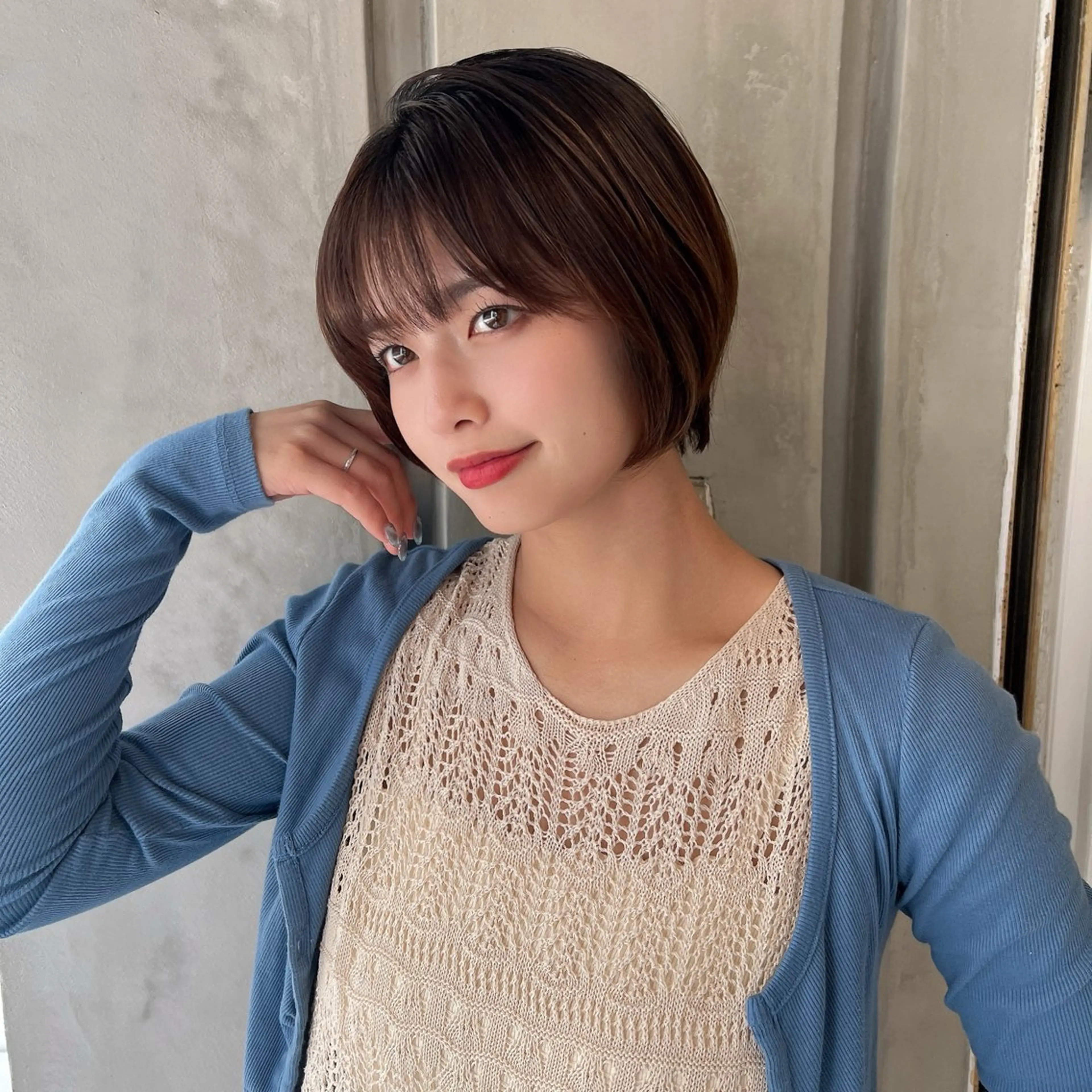 ショート カラー 透明感カラー グレージュ 似合わせカット 💎透明感カラー特化 💎TAISEIのヘアスタイル