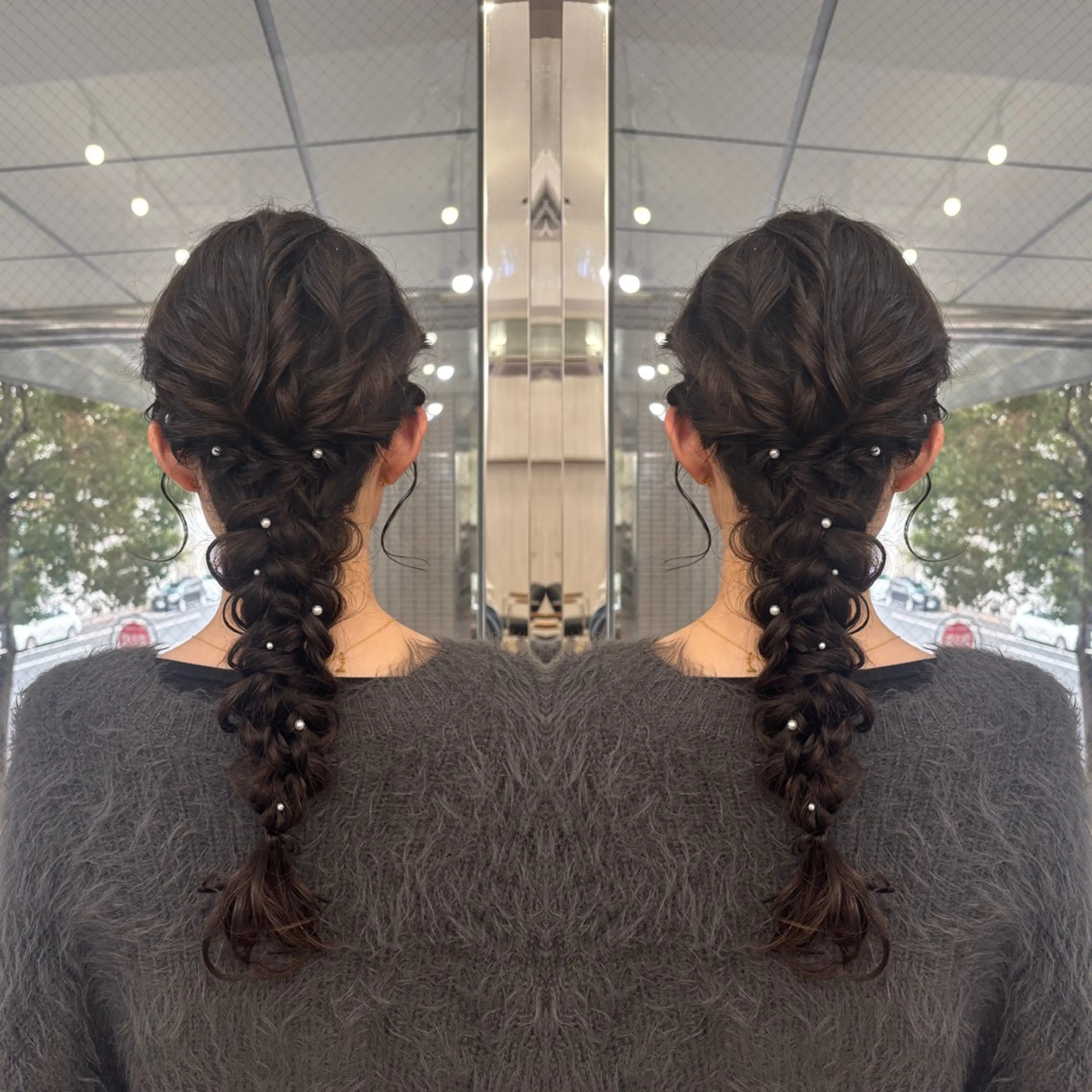 ロング ヘアアレンジ ヘアセット 💎ハイトーン/艶 カラー モエカ💎のヘアスタイル