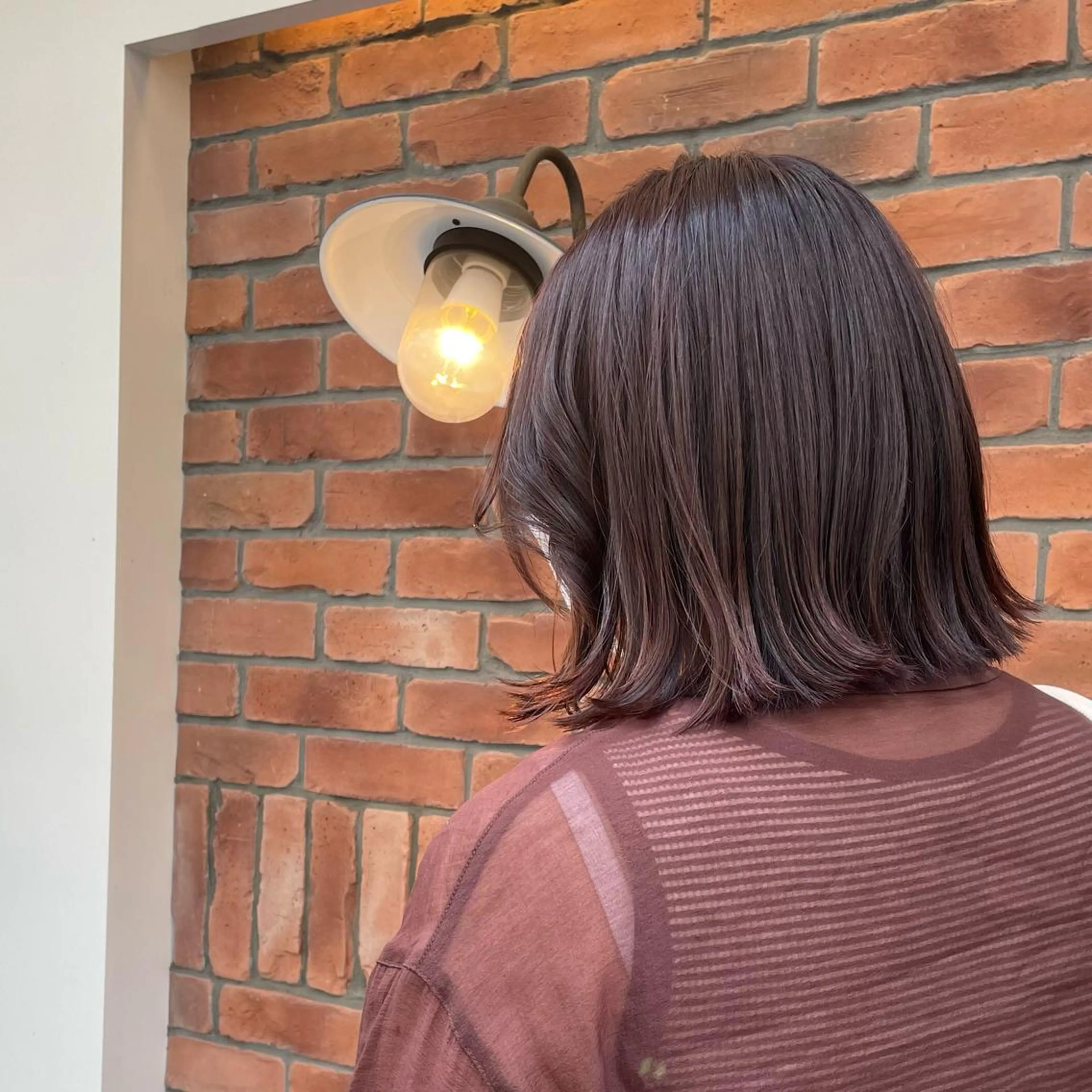 ミディアム カラー ブリーチ 顔まわりcut🌿 Hinakoのヘアスタイル