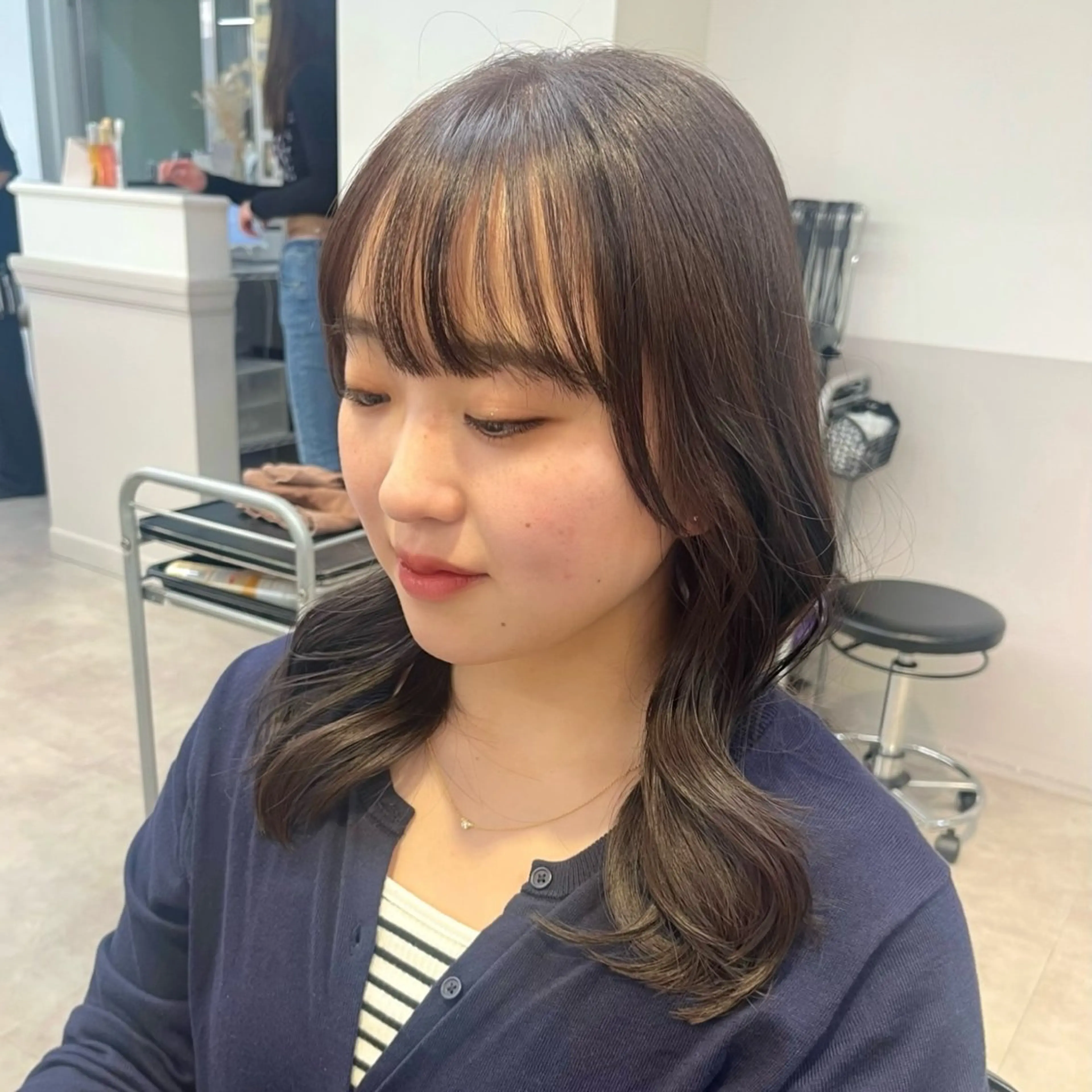 セミロング ヘアアレンジ ヘアセット マミ☁️ヘアセット /お呼ばれヘア/銀座のヘアスタイル