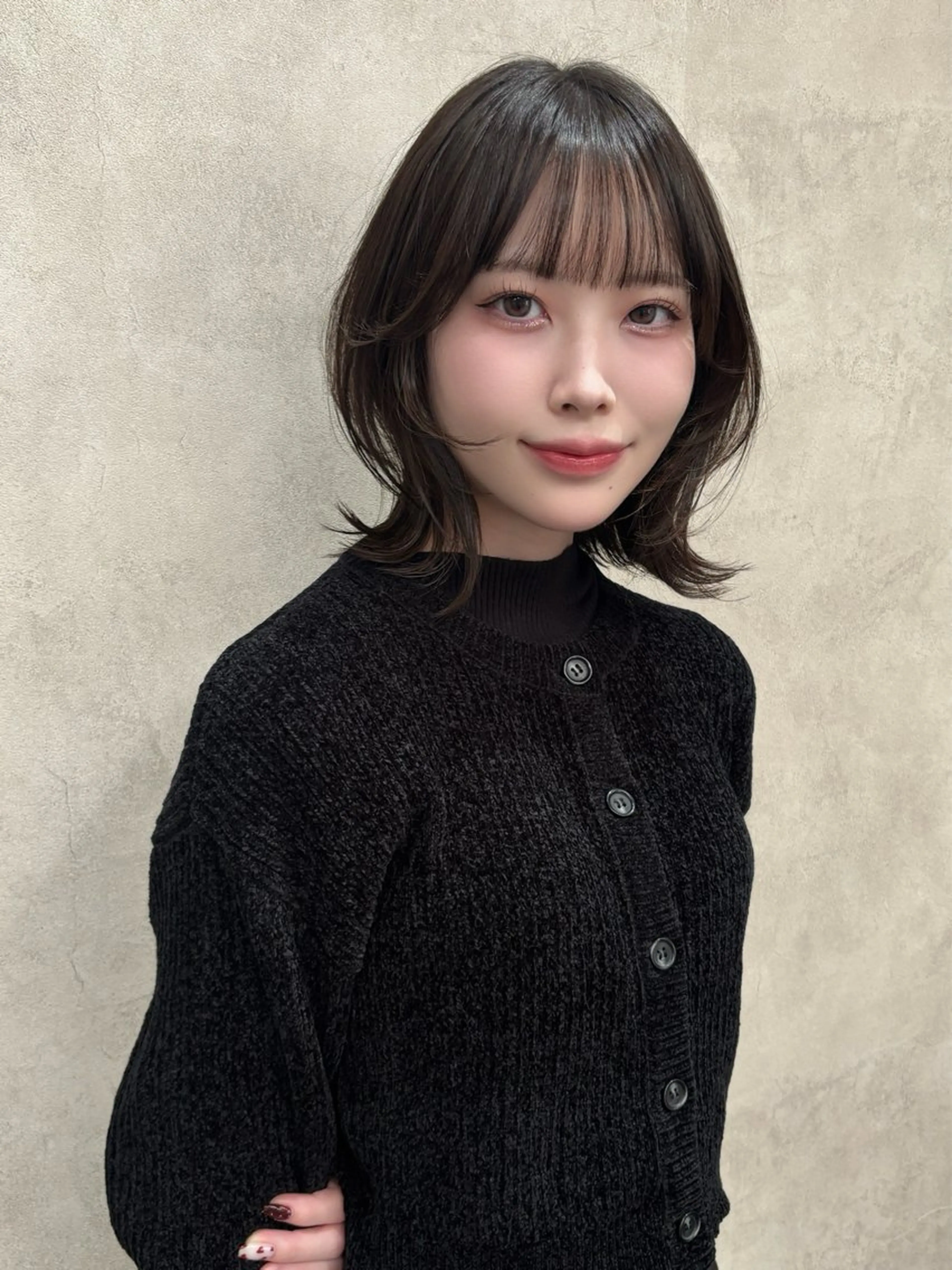 ミディアム ボブレイヤー ボブ レイヤーカット トリートメント カット トリートメント 🖤顔まわり 盛れヘア⟡アズサ🖤のヘアスタイル