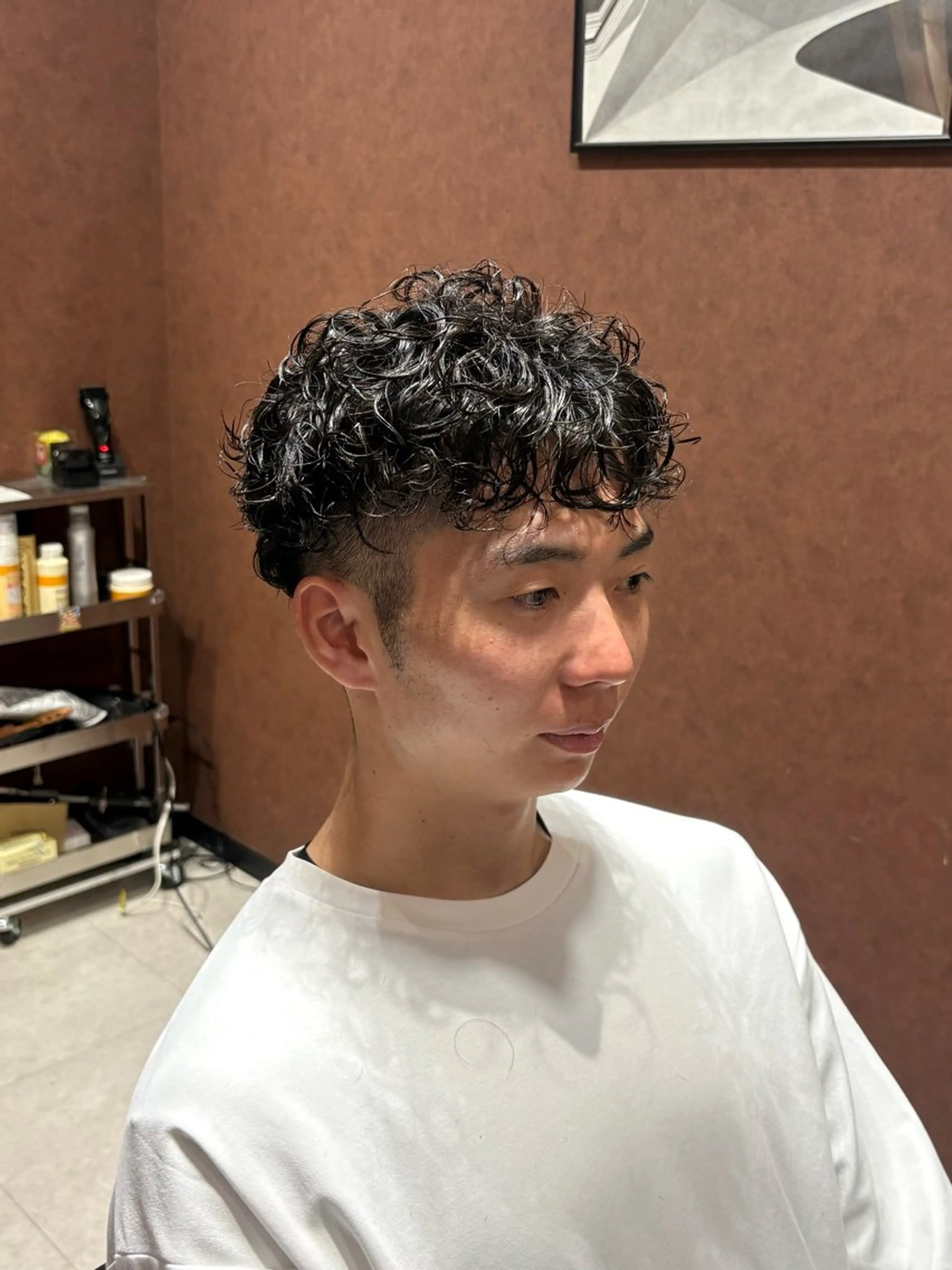 ショート パーマ メンズ スペインカール カット パーマ メンズ特化 / Reiのヘアスタイル