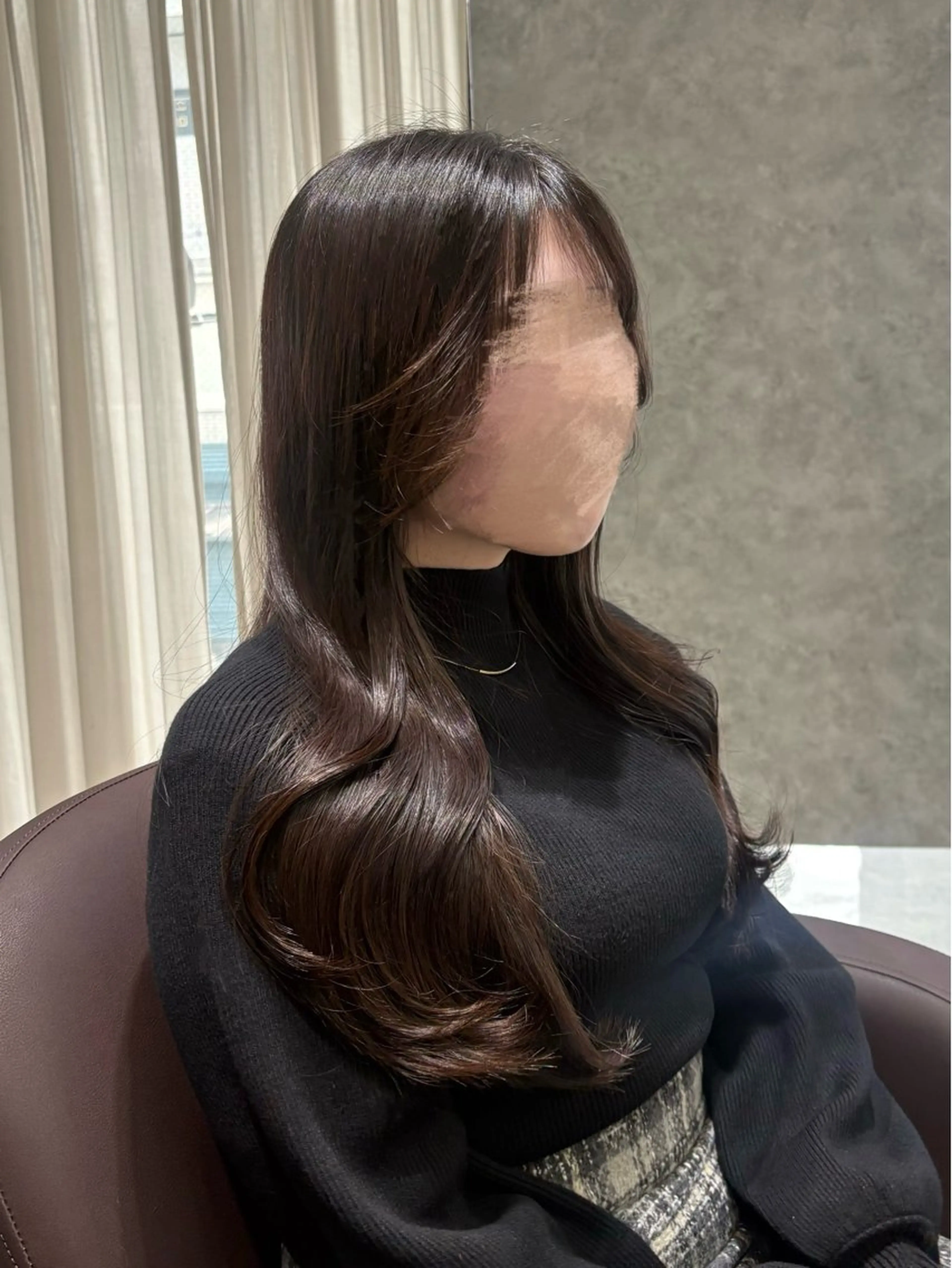 ロング 顔周りカット レイヤーカット カット トリートメント あい❤︎ /髪質改善/韓国巻きのヘアスタイル