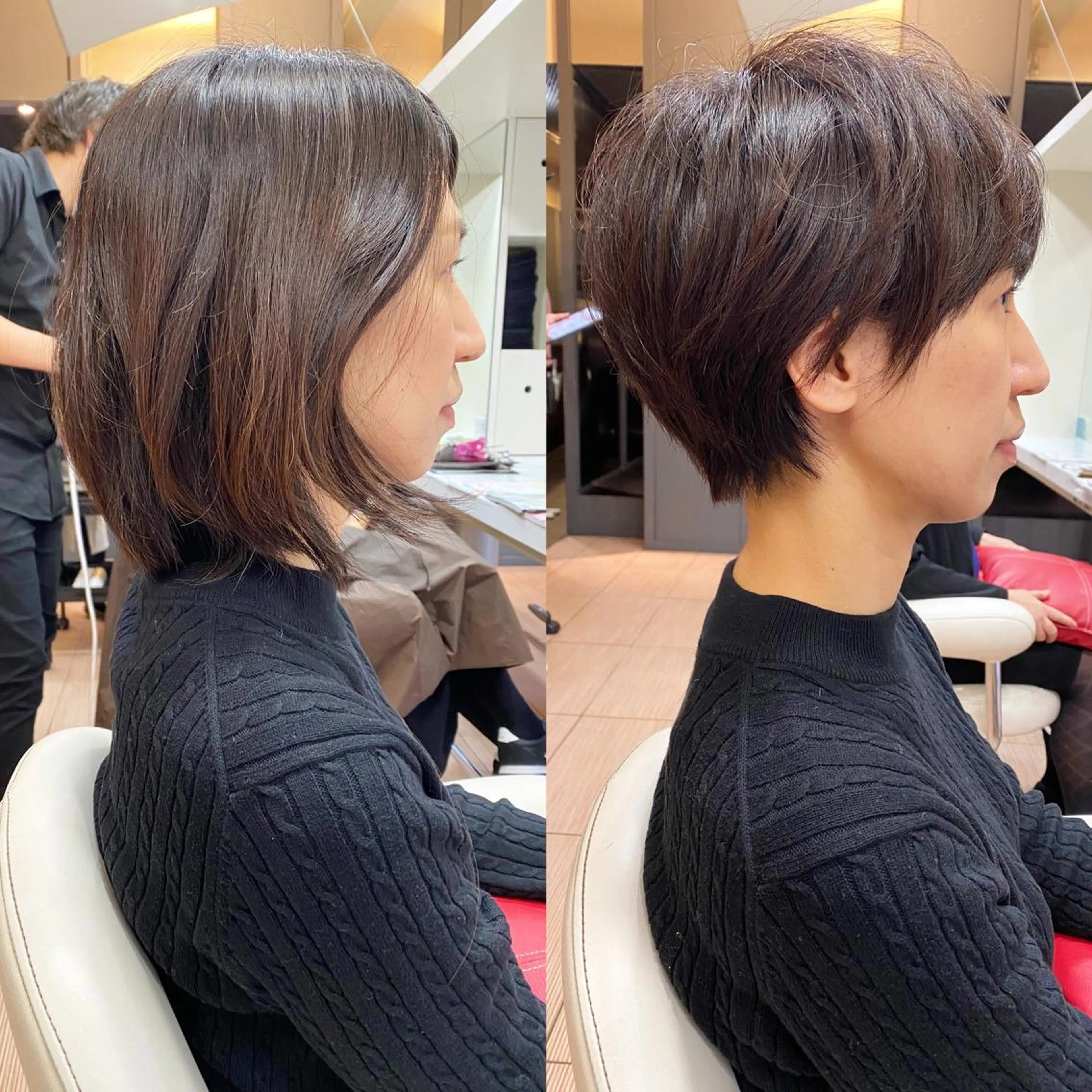ショート カラー 似合わせカット 癖毛女子が大変身✨ 美髪メイク美容師のヘアスタイル