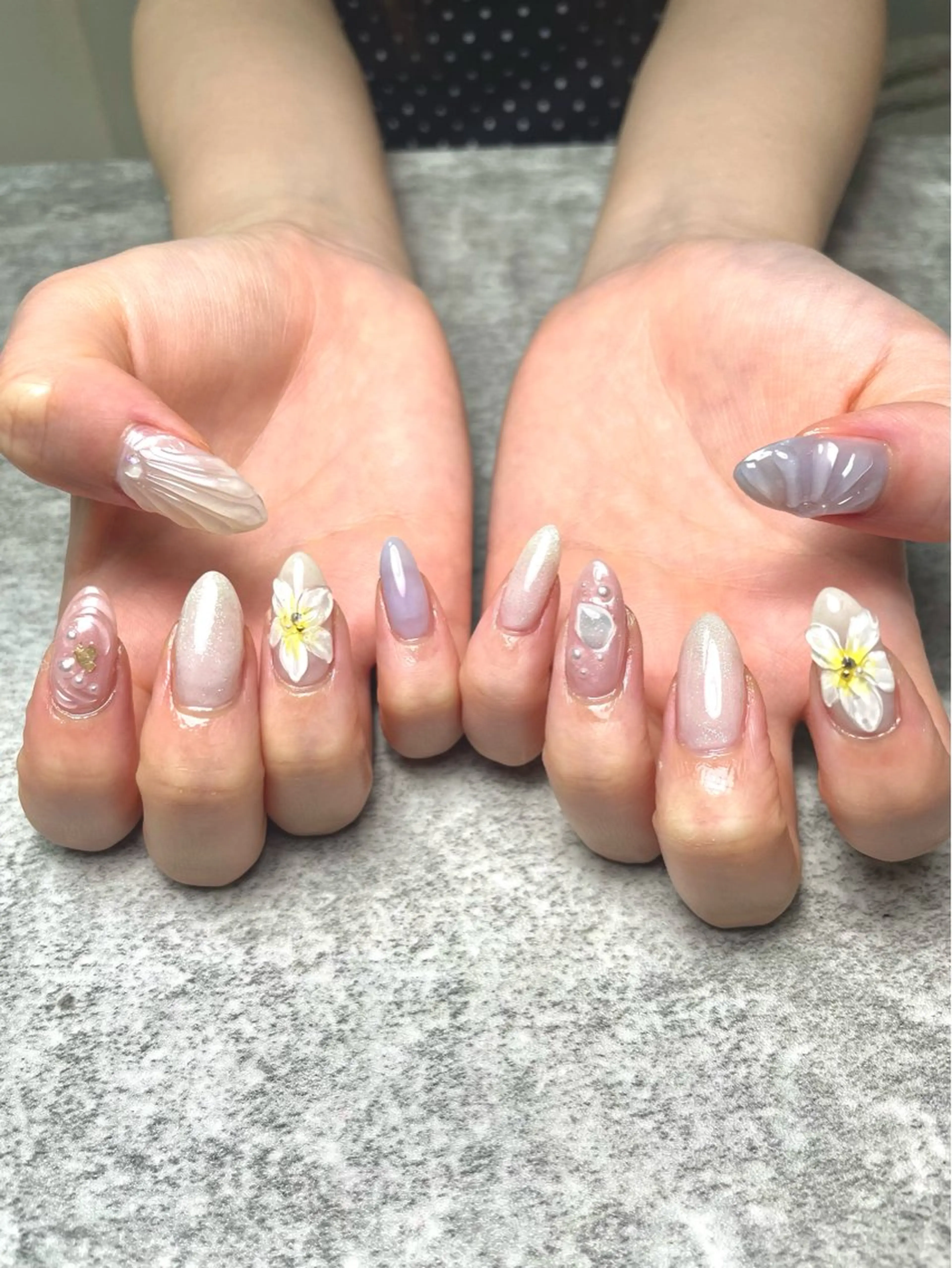 ネイル アートネイル 持ち込み ハンドネイル RISA joie nailのネイルデザイン