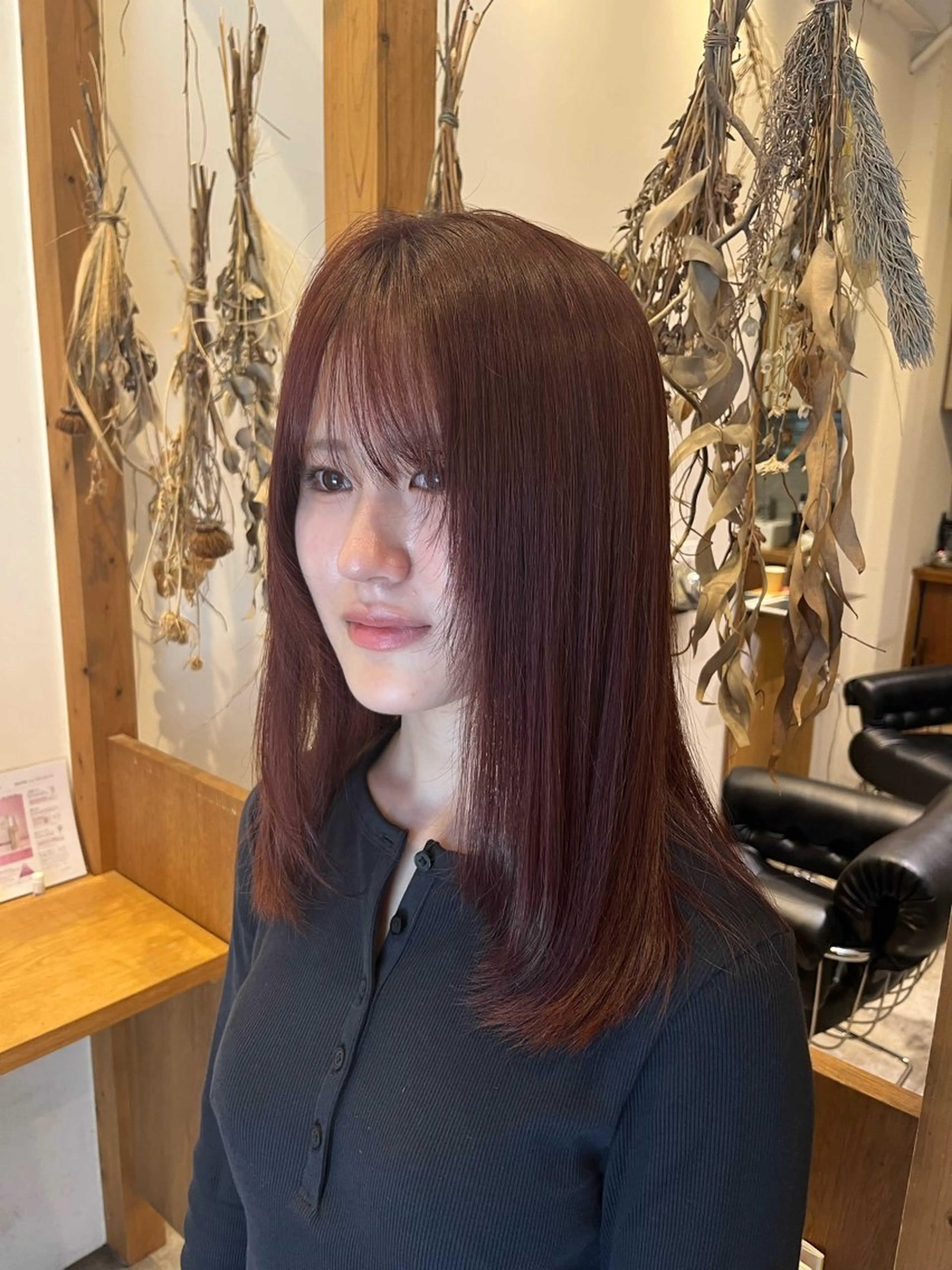 カラー ブリーチ ダブルカラー ブリーチなしカラー ピンクカラー ヘアカラー 高山 桃子のヘアスタイル