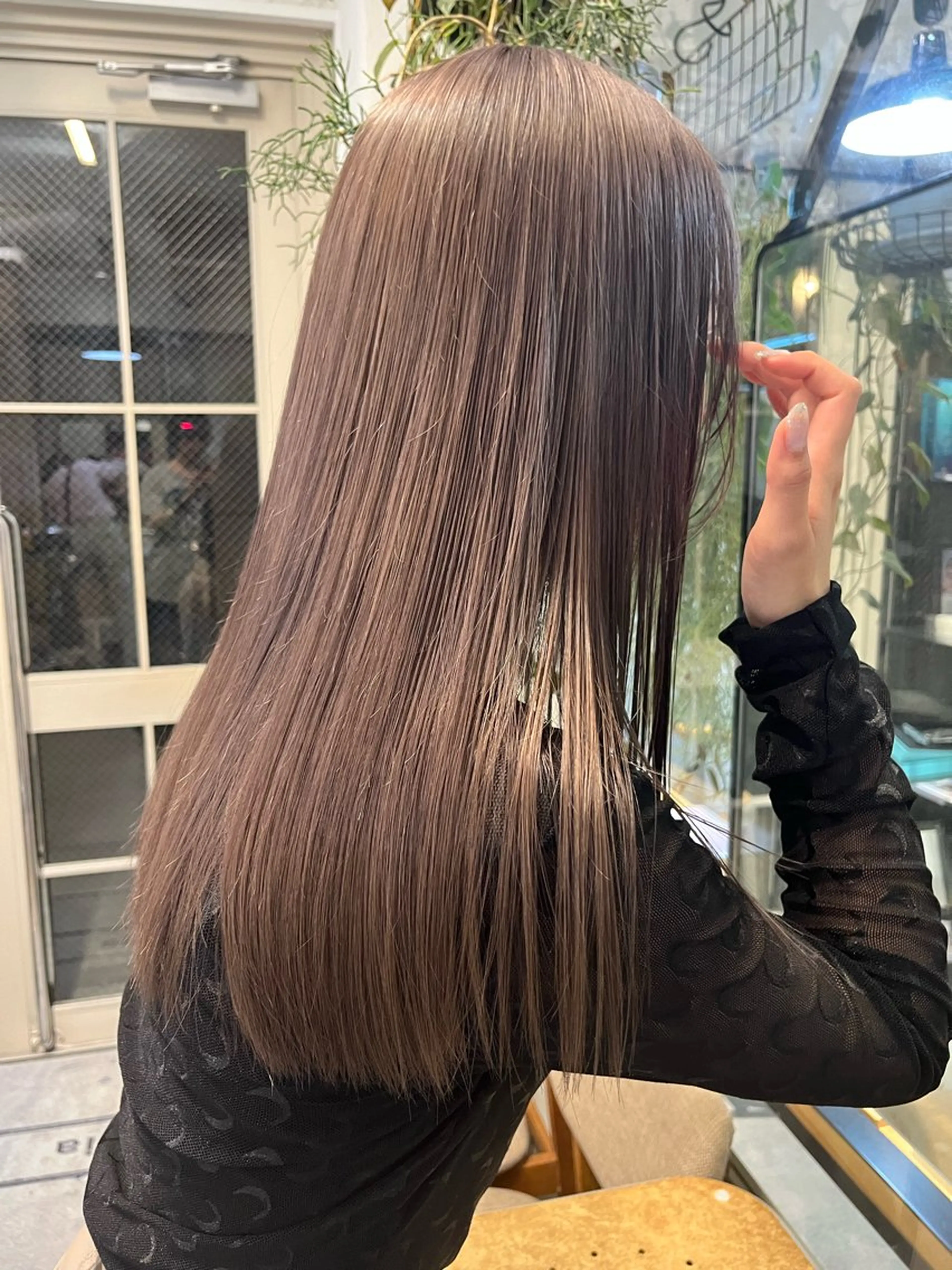 セミロング カラー ベージュカラー ブリーチ ダブルカラー 赤み消しカラー/ ナチュラル/トモキのヘアスタイル