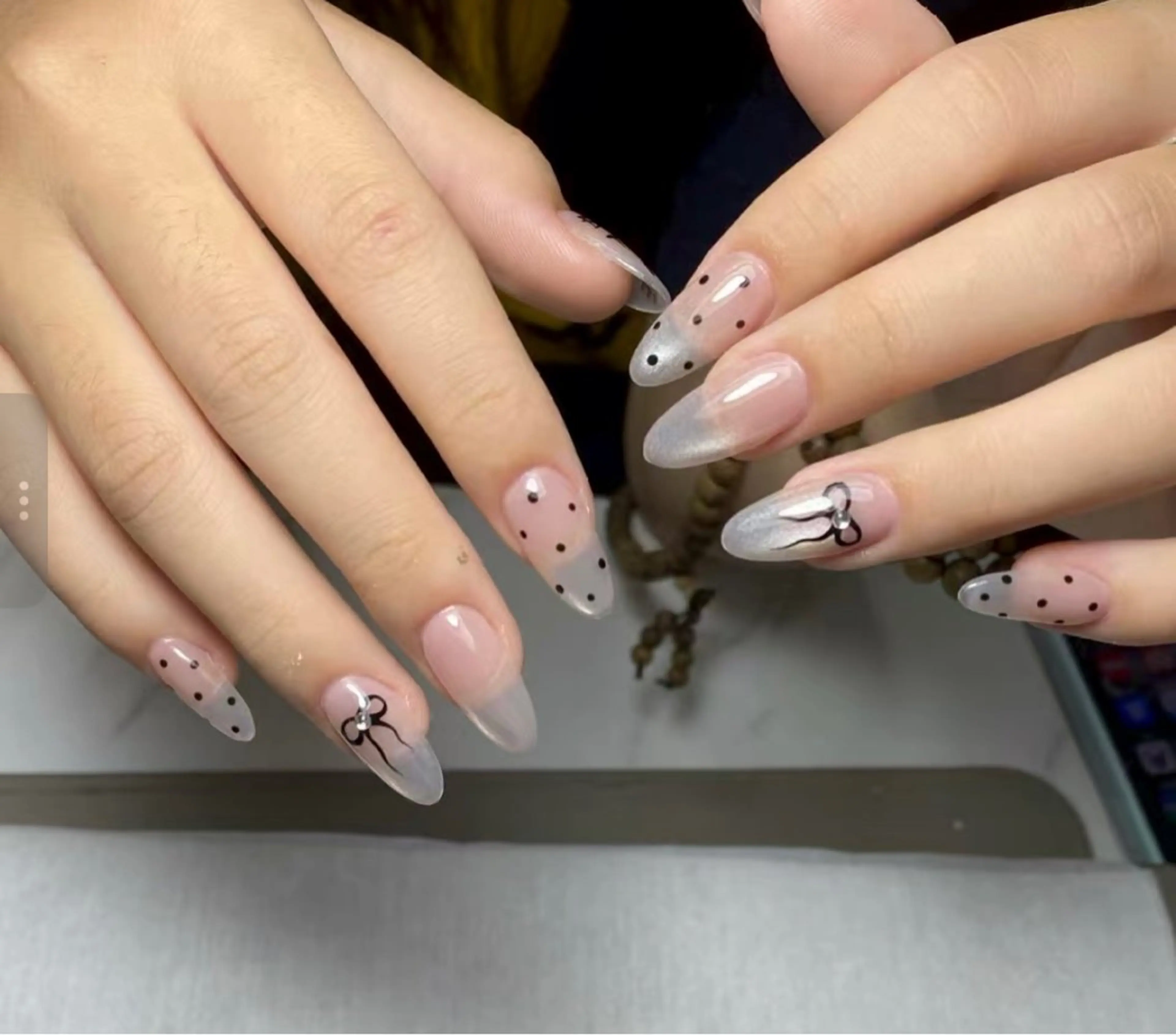 ネイル アニマル柄 べっ甲ネイル ブラウン 成人式 フレンチネイル Rika Nail ellaのネイルデザイン