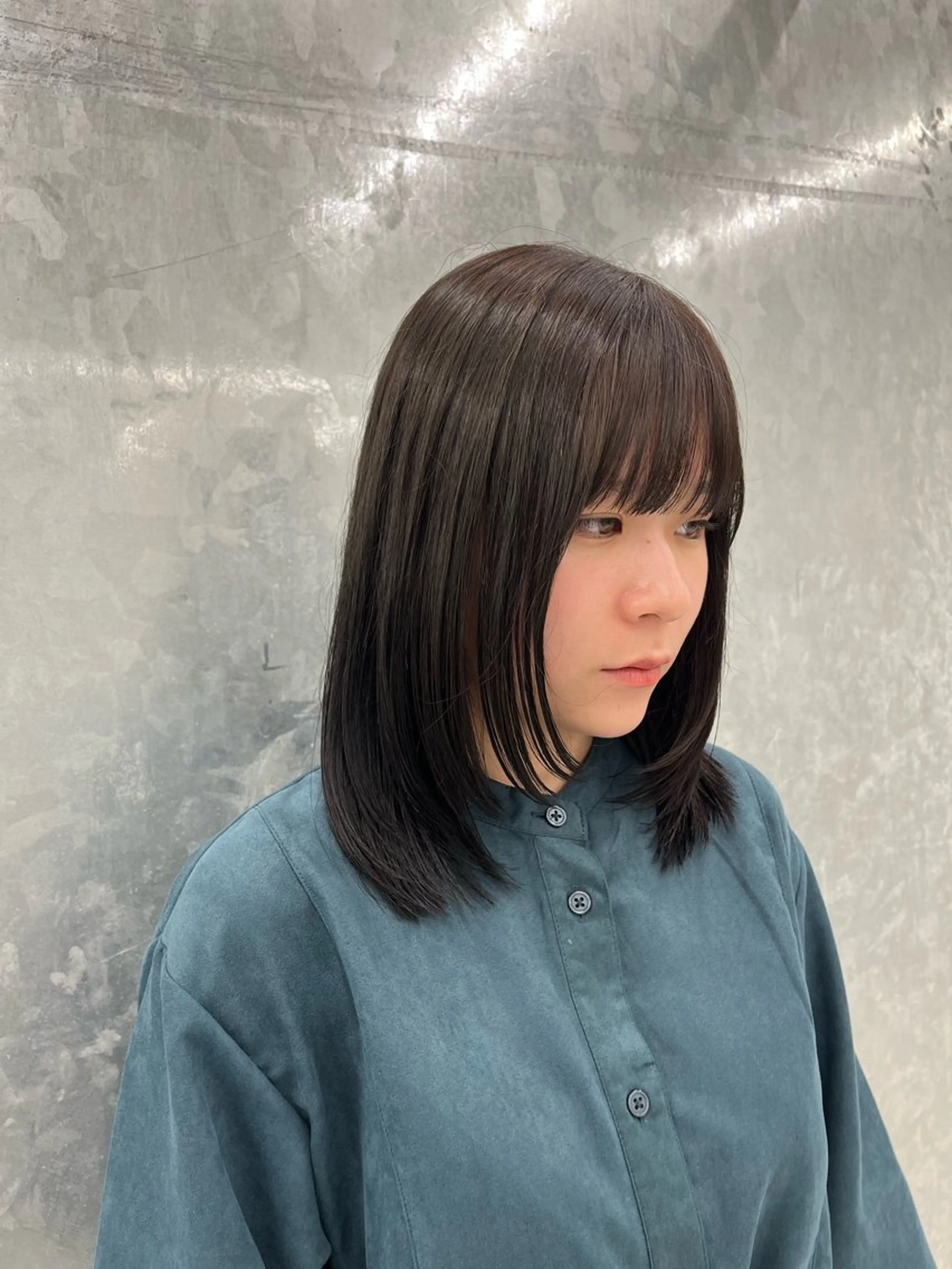 ミディアム レイヤーカット 神作 汐里　江古田 /透明感カラー🌿のヘアスタイル