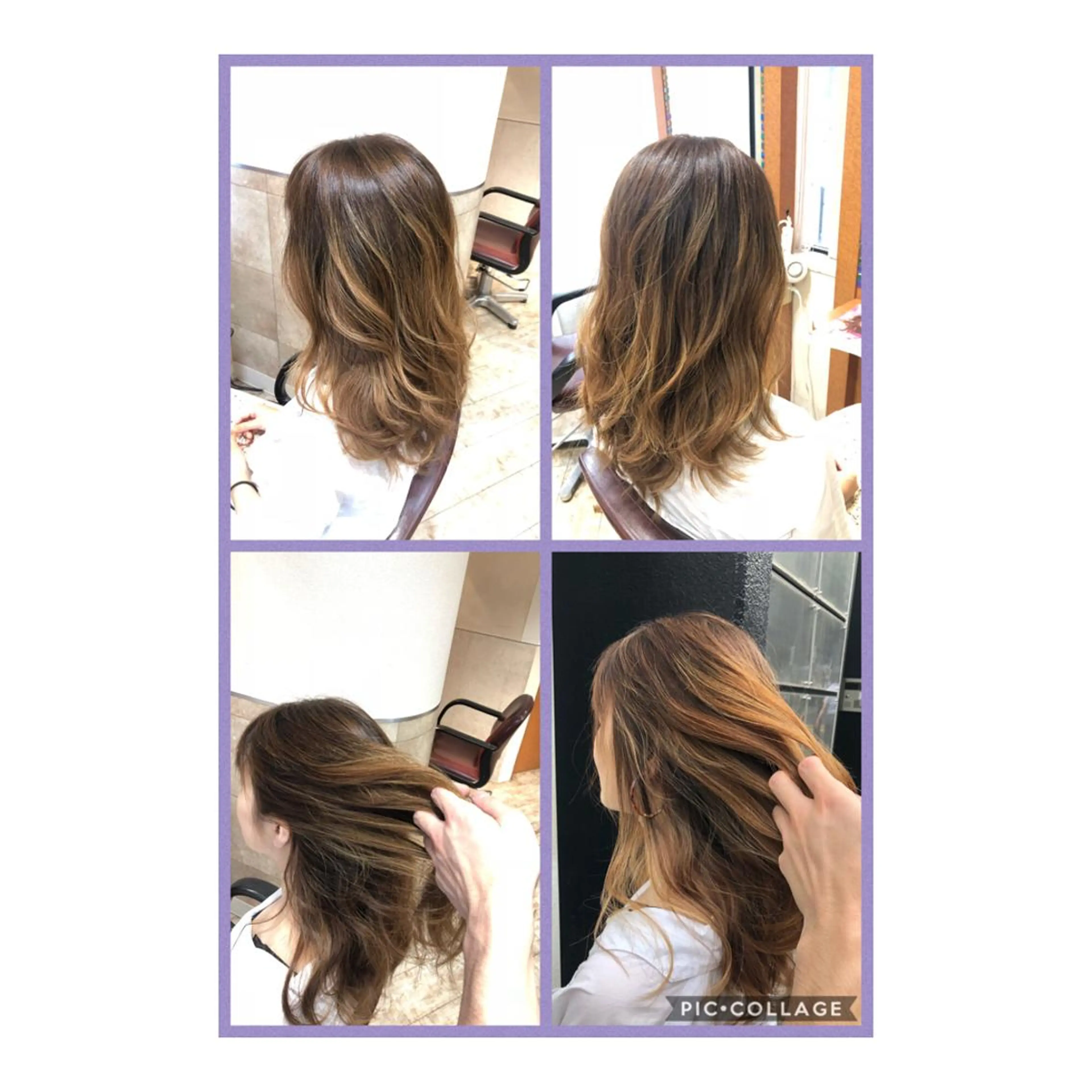 ロング カラー ベージュカラー ハイライトカラー ハイライト 100%髪質改善特化 TRUNSのヘアスタイル