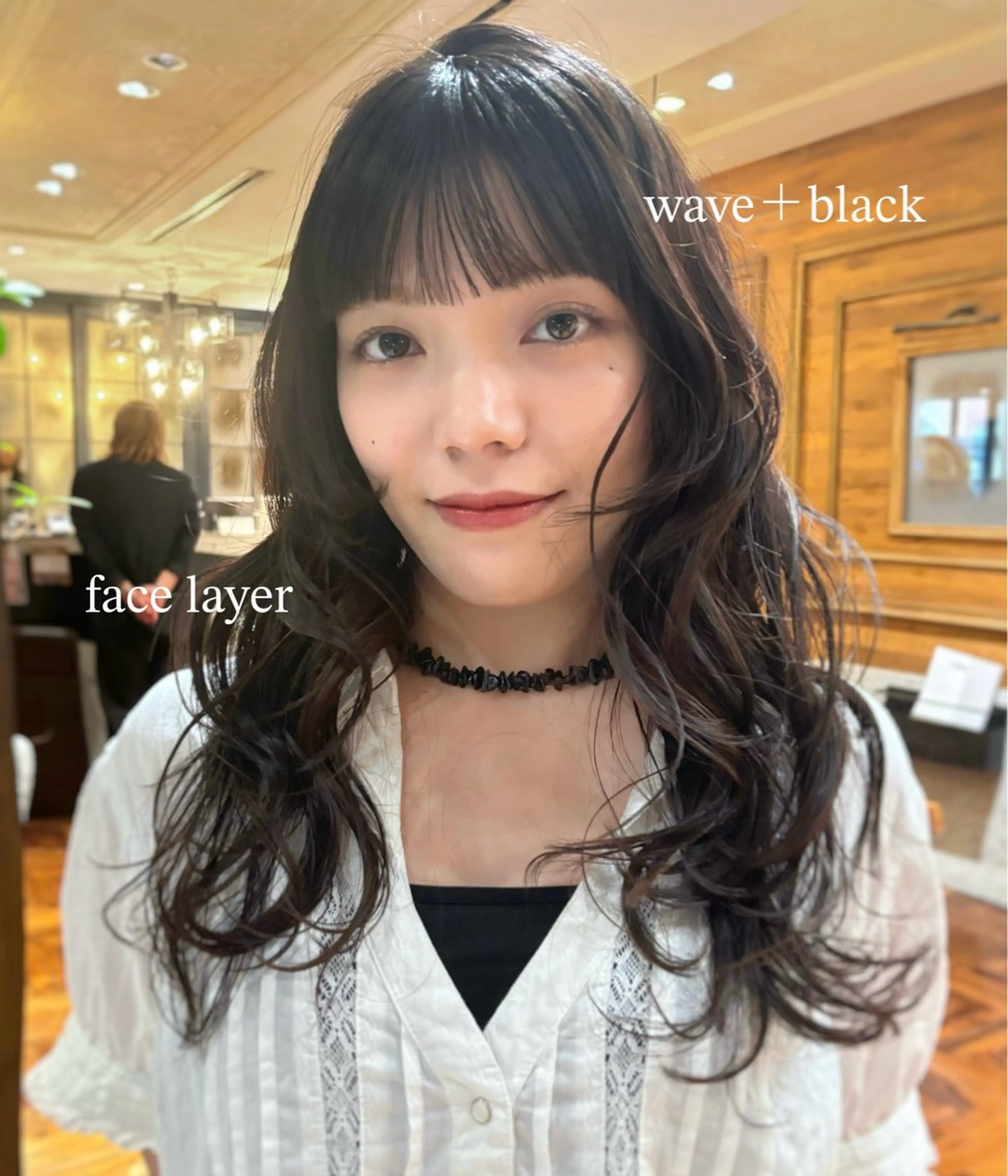 ロング 顔まわりレイヤー レイヤーカット MINXginza タイラミユネのヘアスタイル