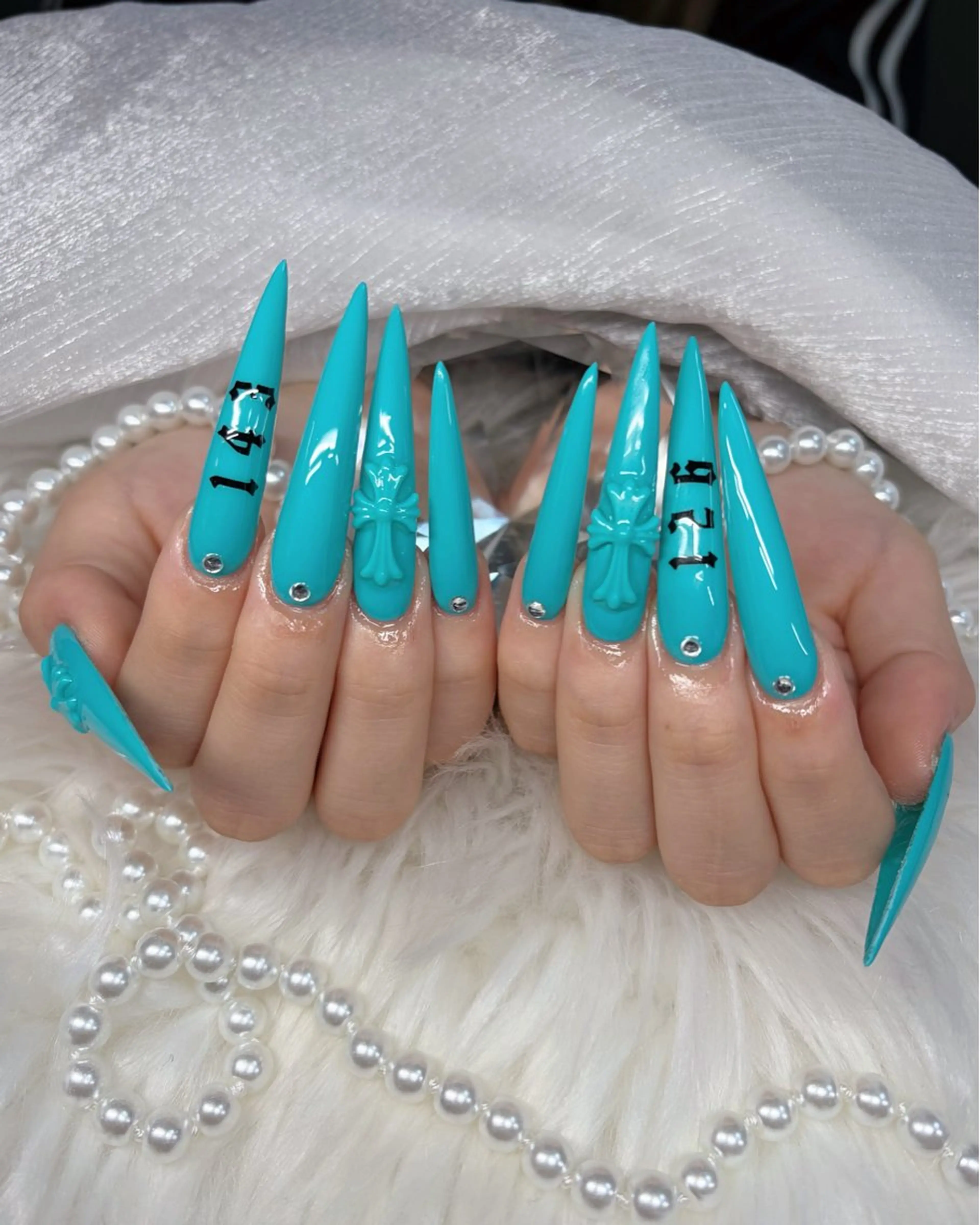 ネイル アートネイル オーロラネイル チークネイル 長さ出し フットネイル Chan nailsのネイルデザイン