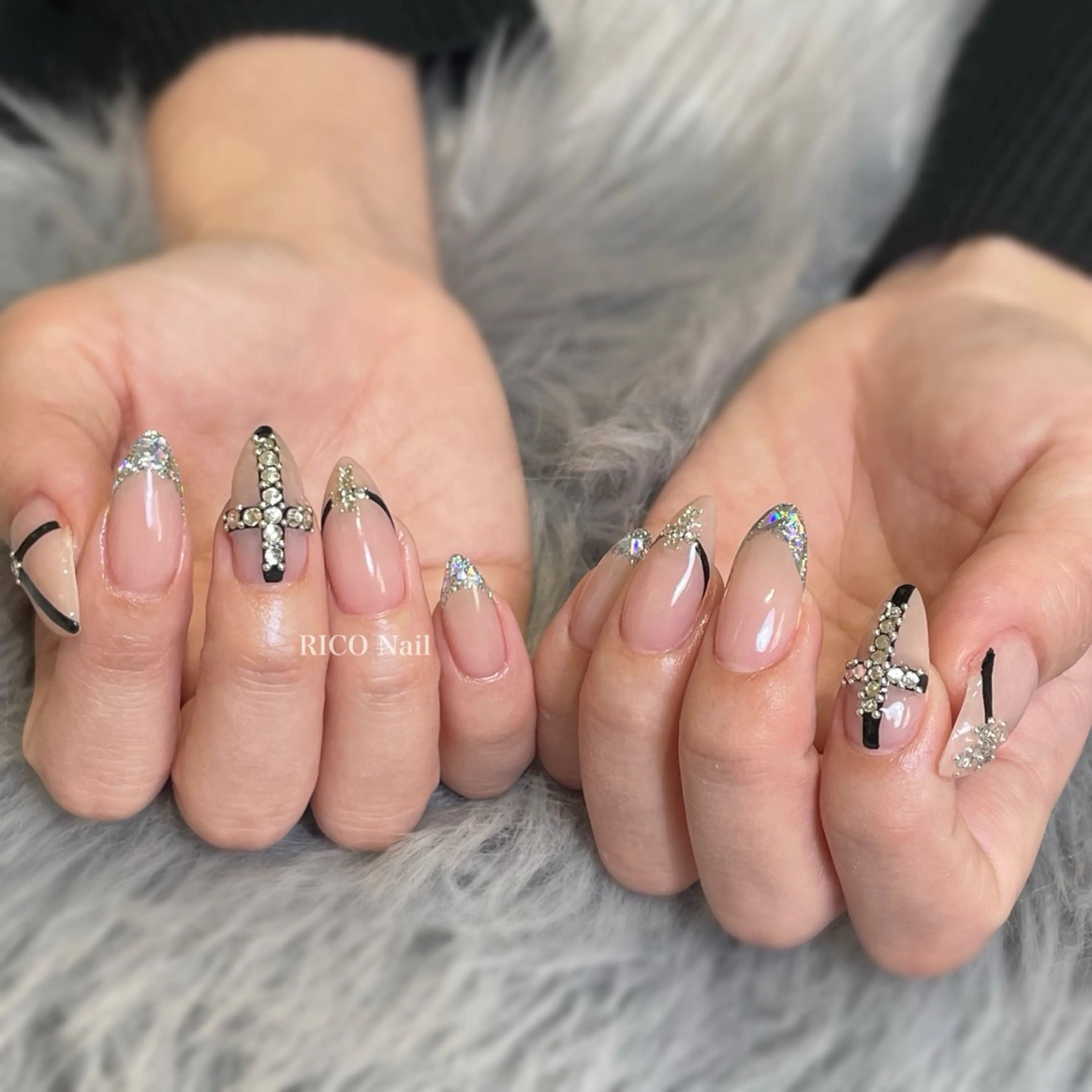 ネイル ハンドネイル RICO Nail パーツつけ放題🌈のネイルデザイン