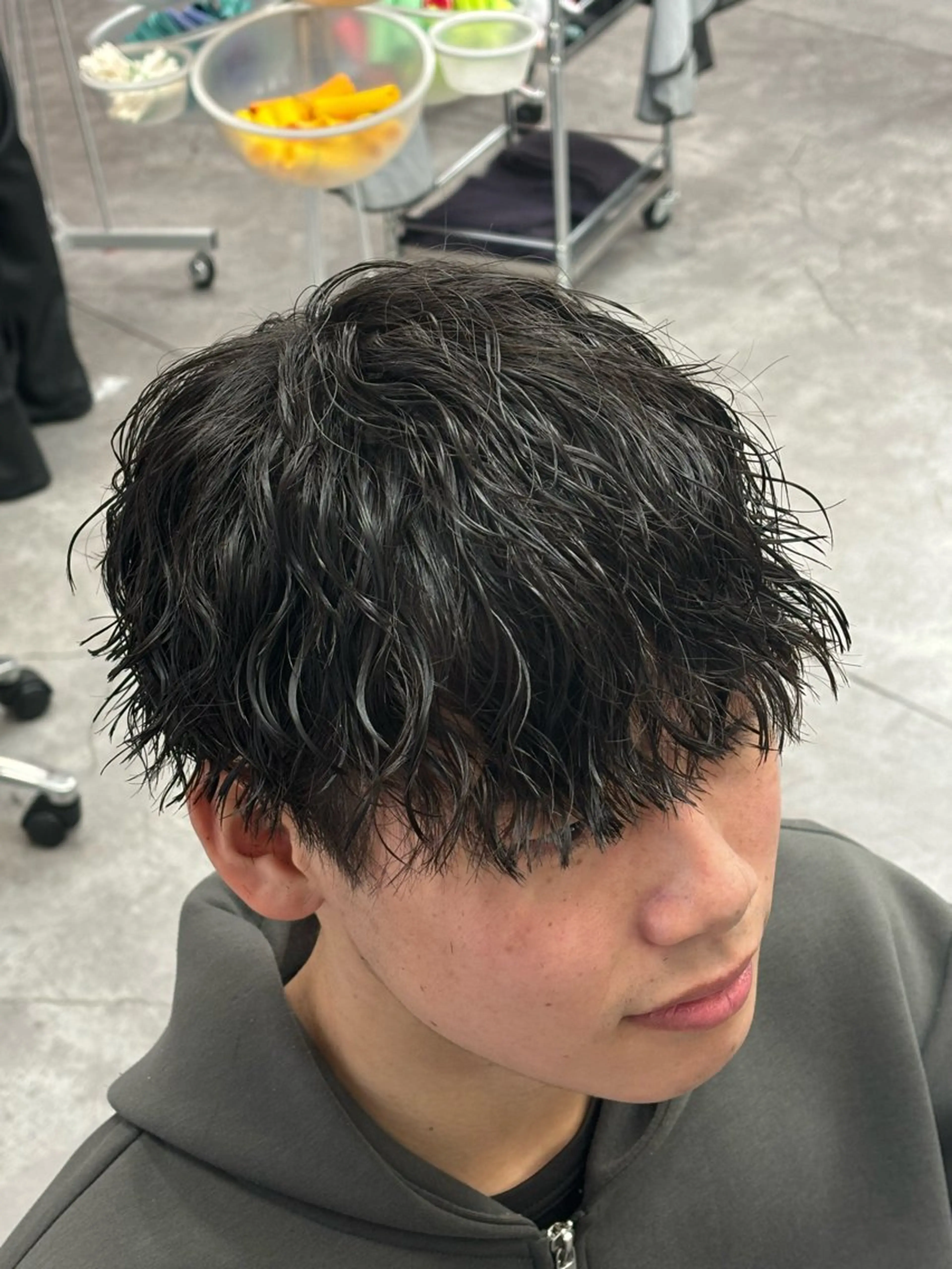 ショート パーマ メンズ カット パーマ ヘアセット お悩み解消✨/ メンズパーマ✨/直樹のヘアスタイル