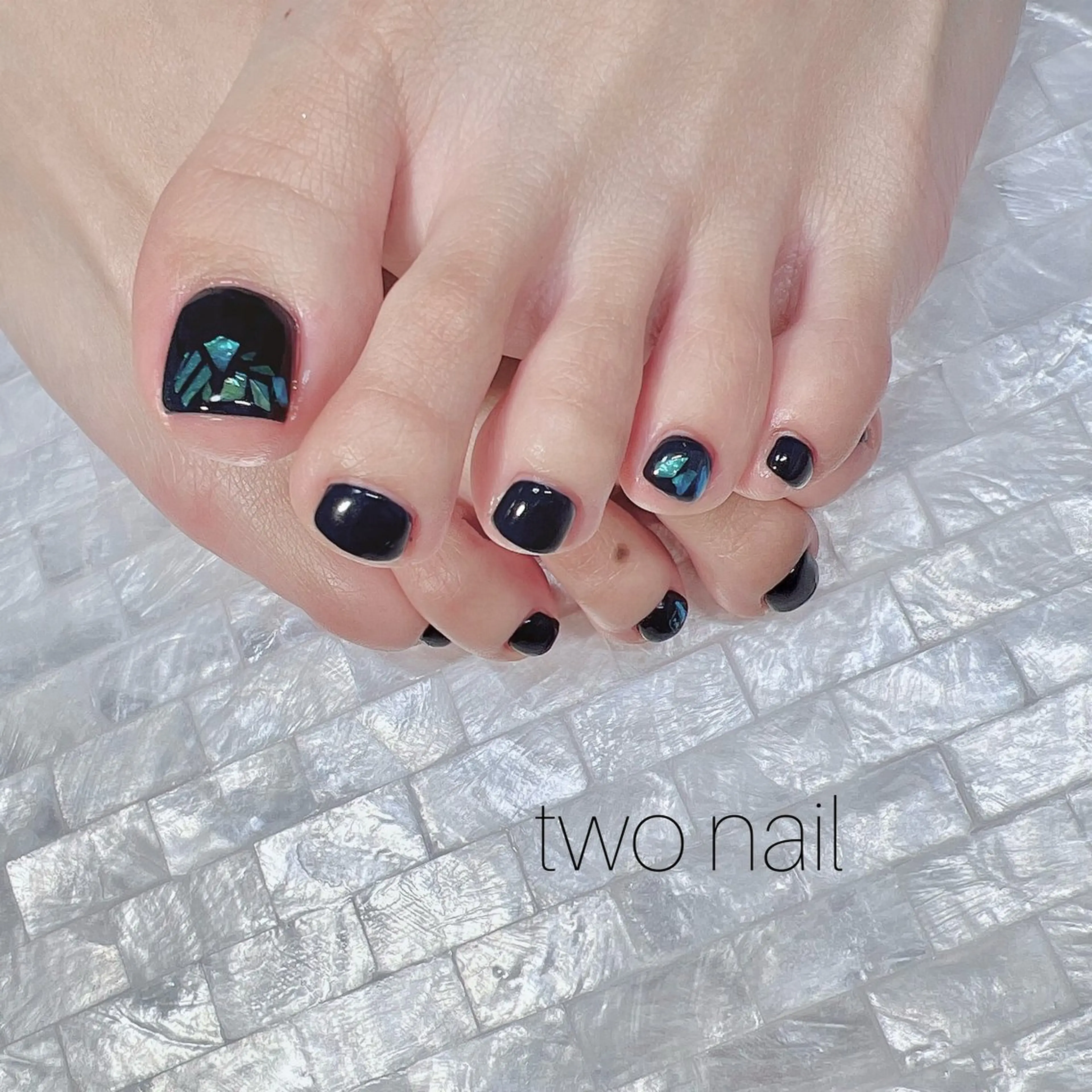 ネイル アートネイル ネイルチップ ホワイト フットネイル two nailのネイルデザイン