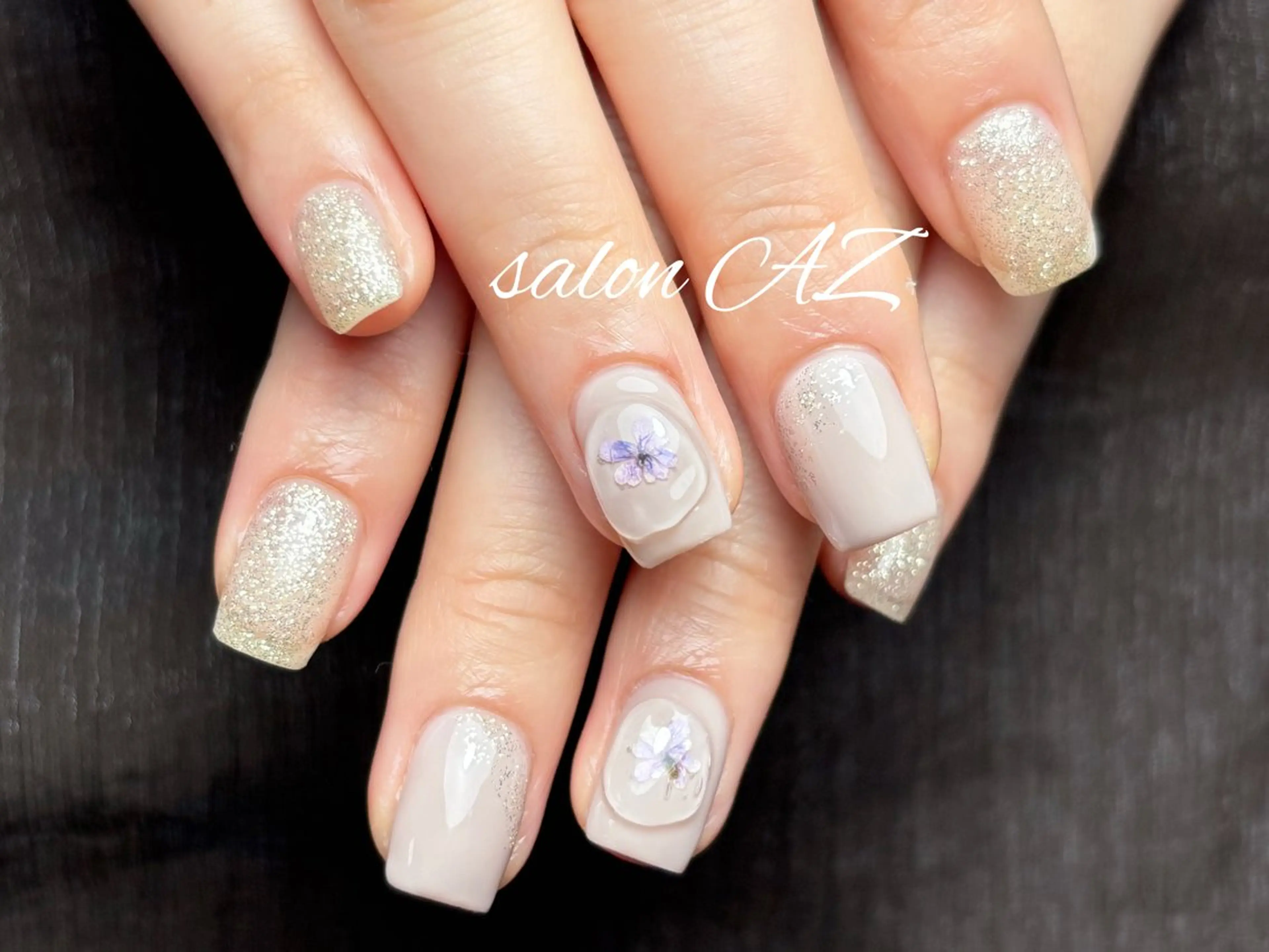 ネイル 桜ネイル 長さ出し フットネイル フレンチネイル ジェルネイル salon AZのネイルデザイン