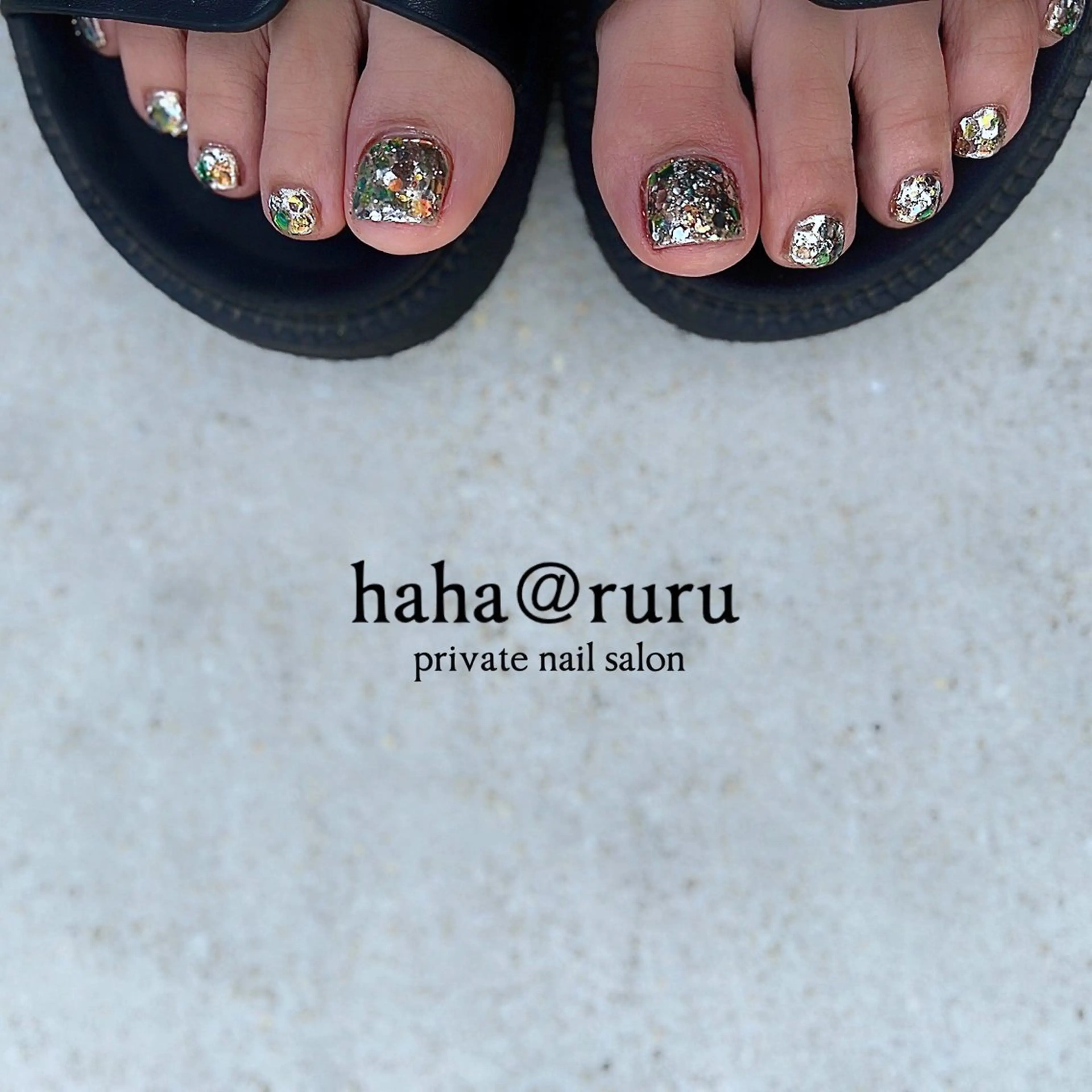 ネイル ラメ(グリッター) haha@ ruruのネイルデザイン
