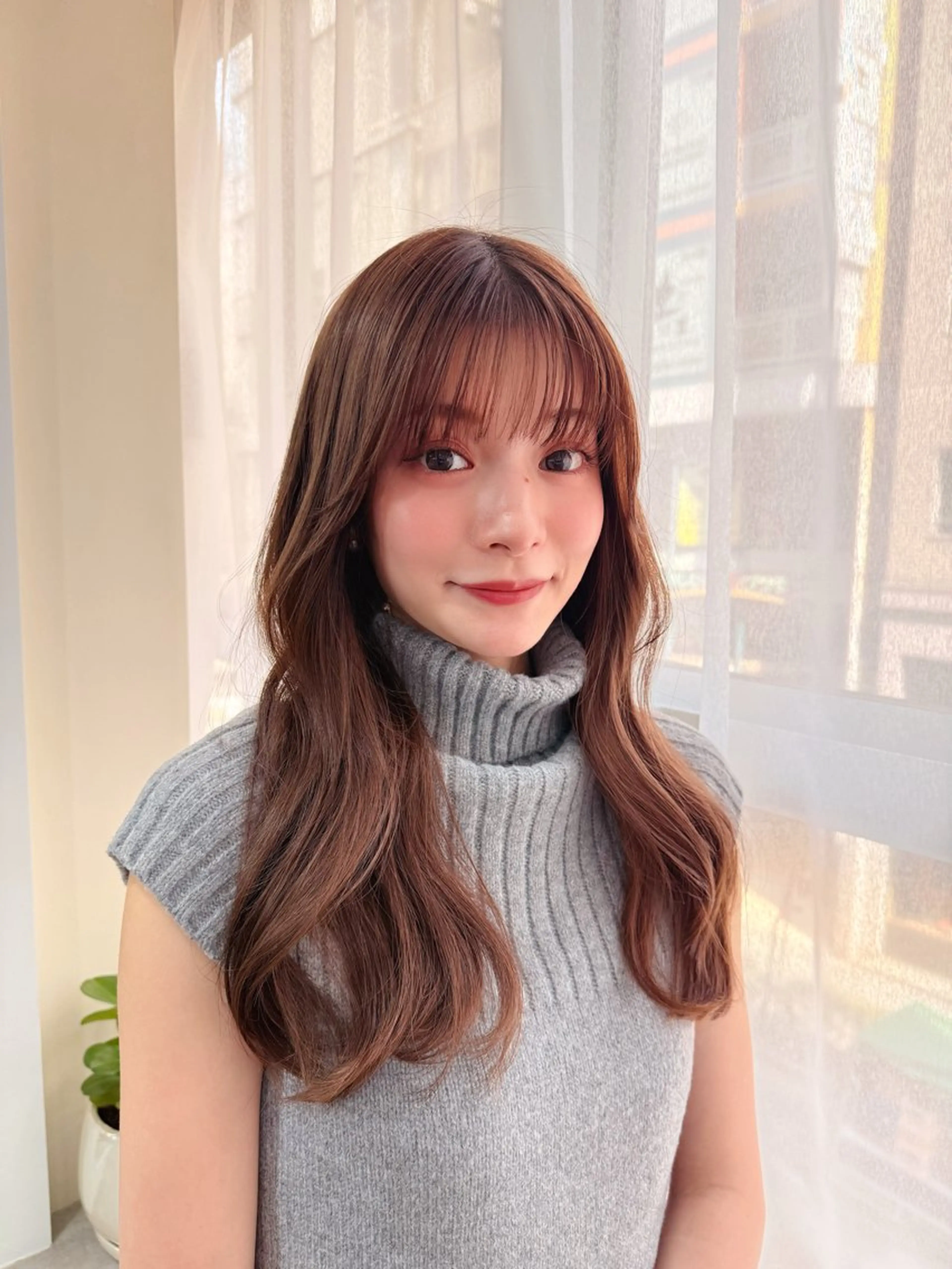 ロング カラー パーマ コテ巻き/パーマ/艶 透明感/荻原凜太郎のヘアスタイル