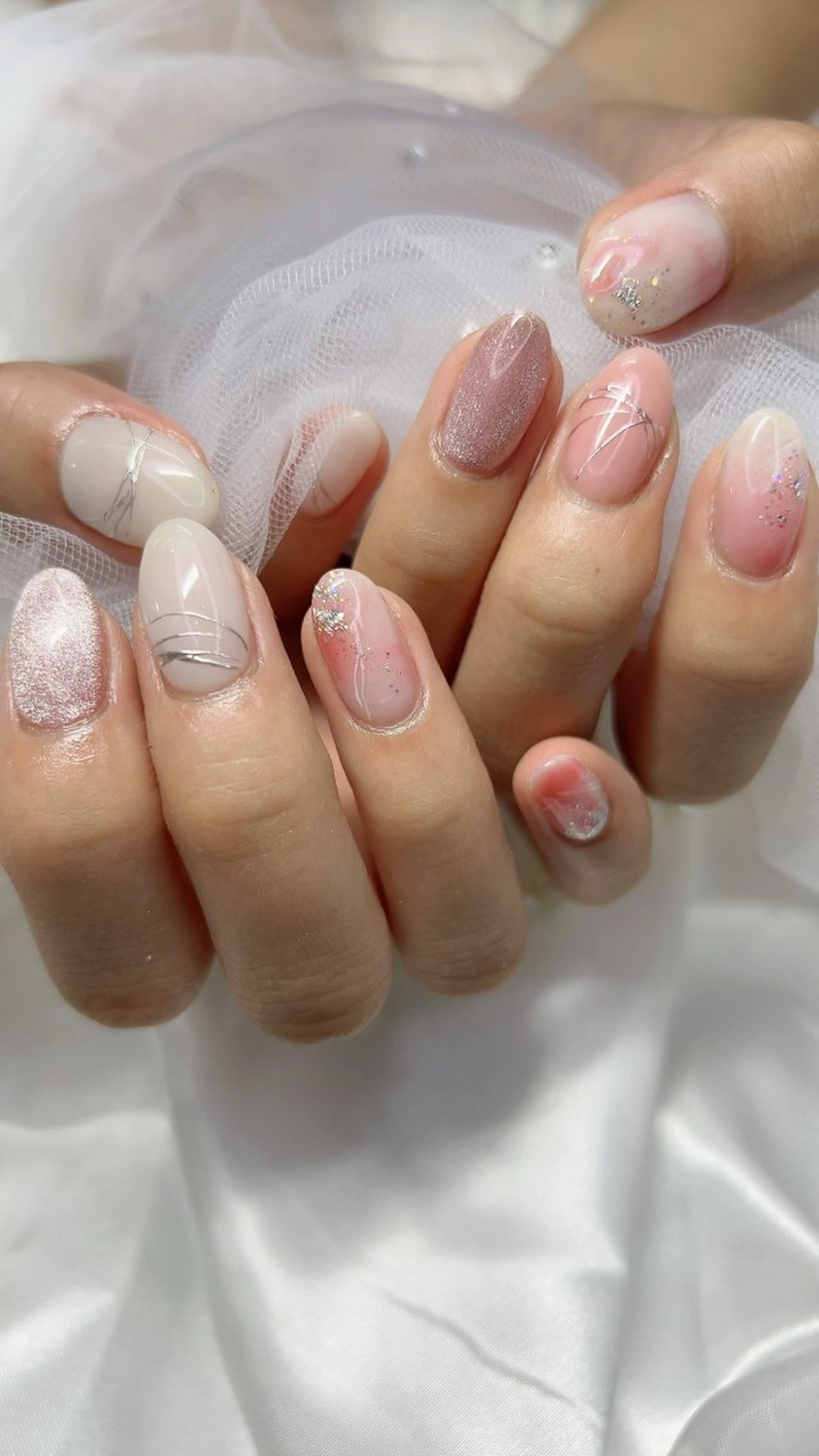 ネイル マグネットネイル 持ち込み ニュアンスネイル シンプルネイル my nail plus野江内代のネイルデザイン
