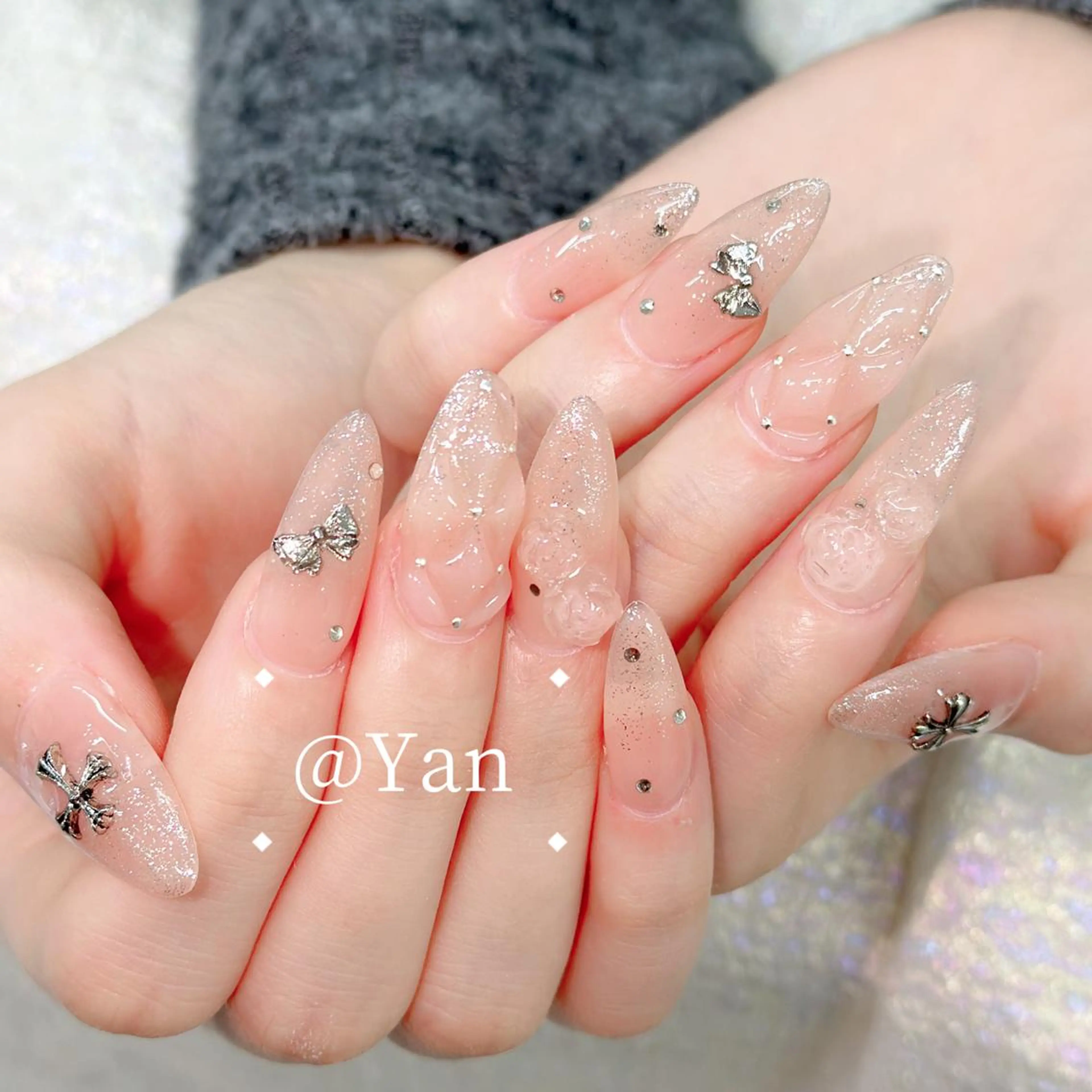 ネイル 長いだし/スカルプ/ パラシェルN.oneのネイルデザイン