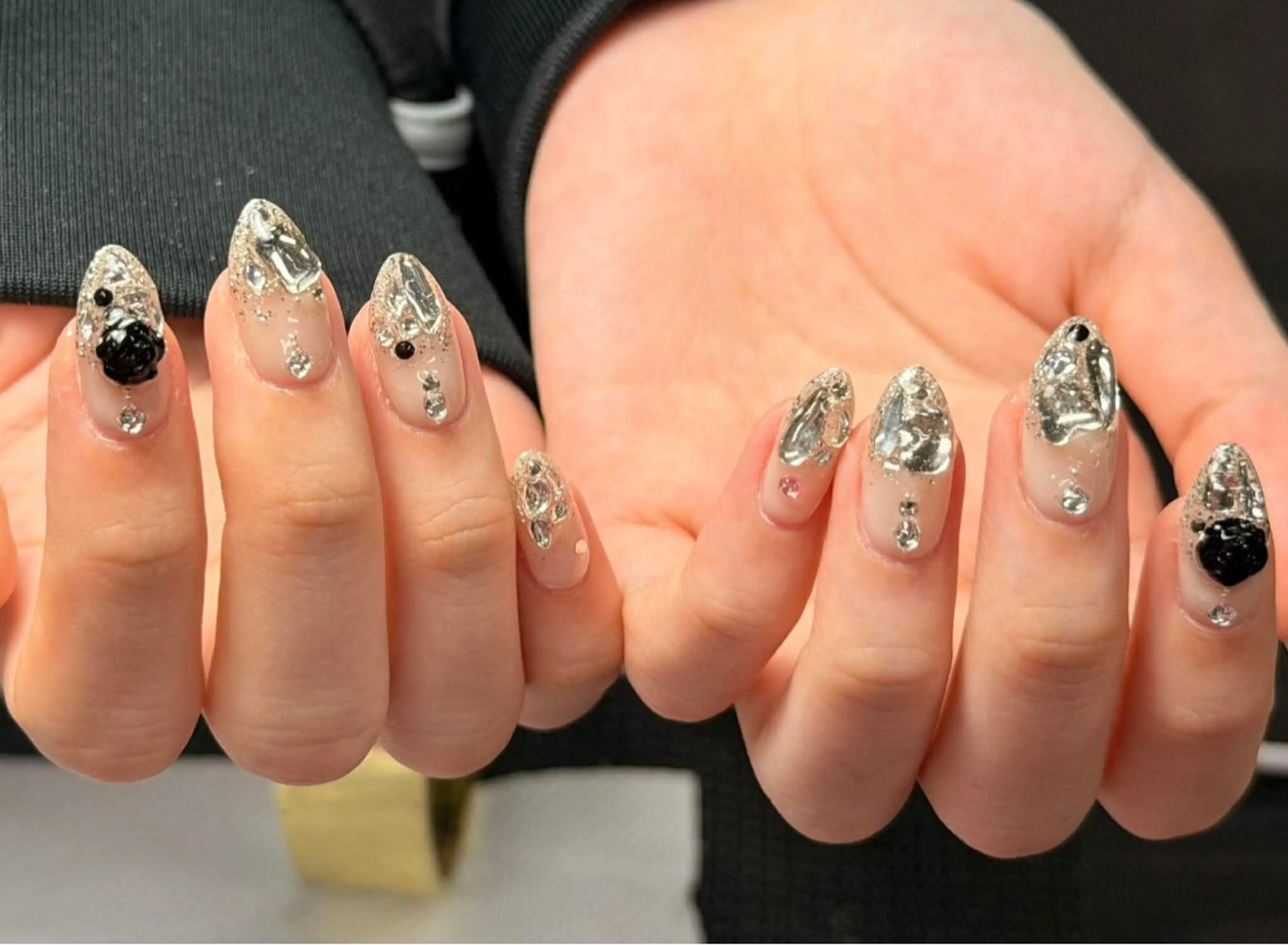 ネイル 韓国ネイル 持ち込み ニュアンスネイル ネイルチップ ハンドネイル Tini ANA.CHUOのネイルデザイン