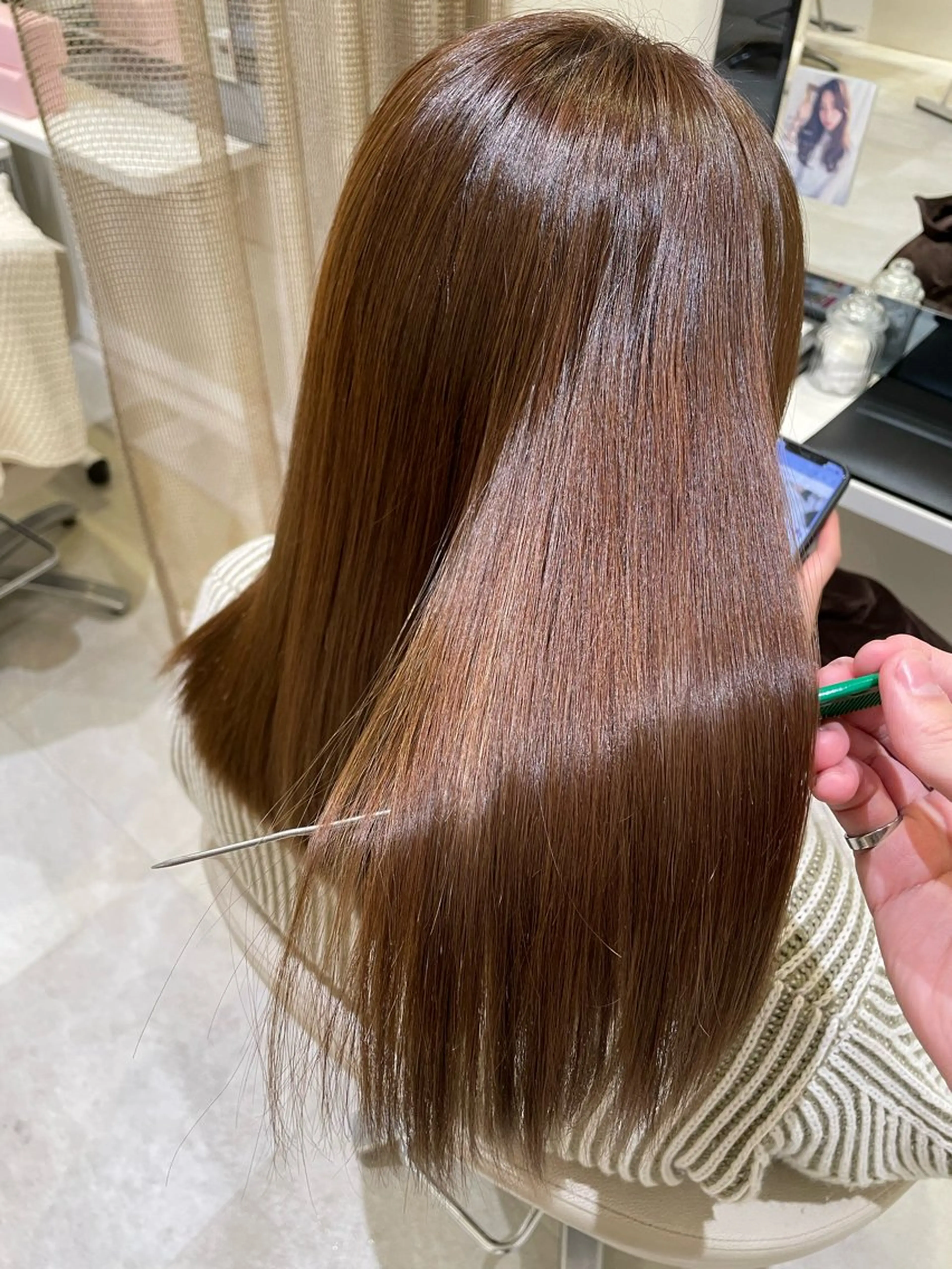 ロング 縮毛矯正 髪質改善・縮毛矯正 濱　泰賀のヘアスタイル