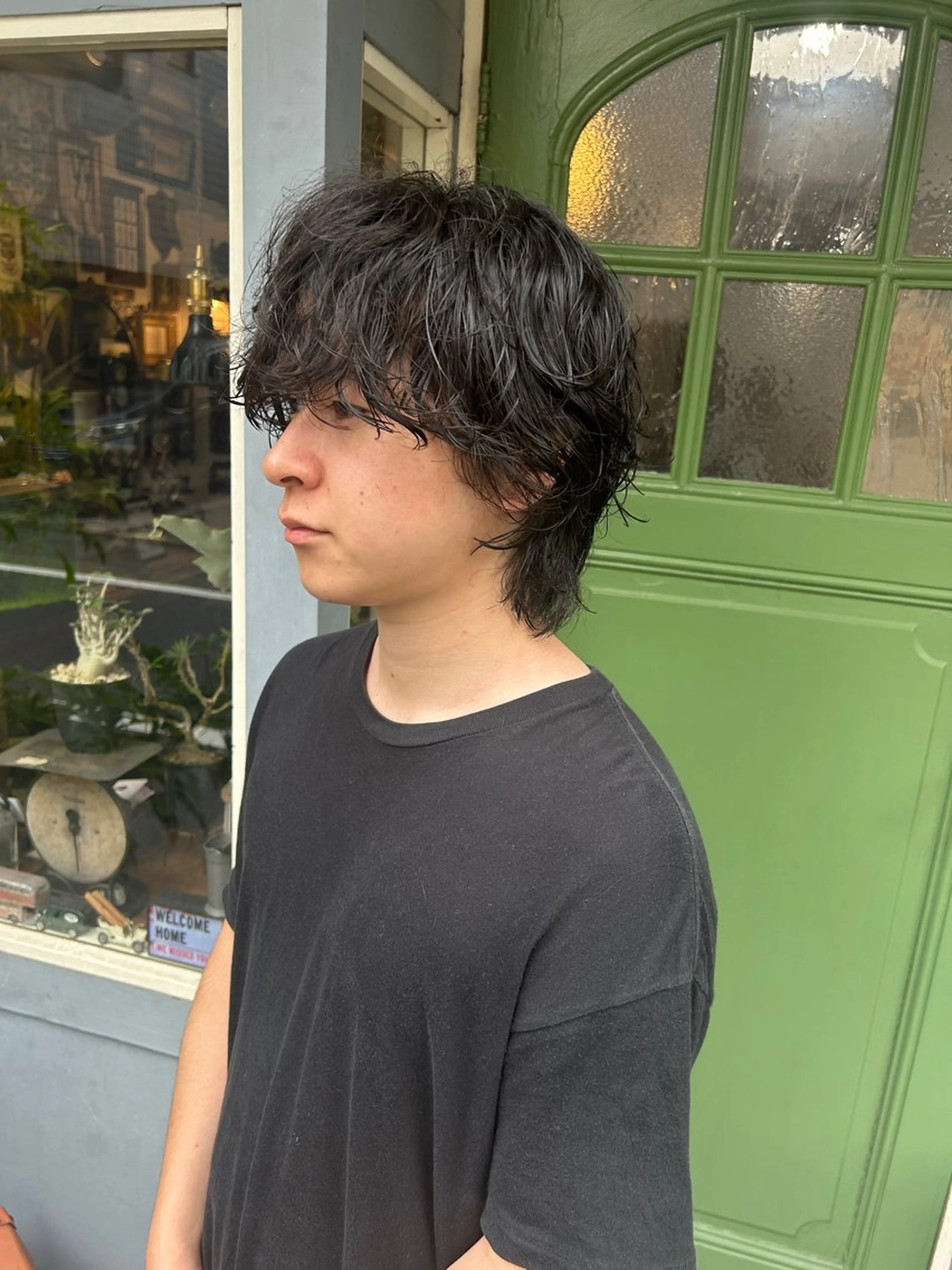 ショート パーマ メンズ メンズパーマ カット パーマ 清水千優/パーマ/透 明感カラー/メンズのヘアスタイル