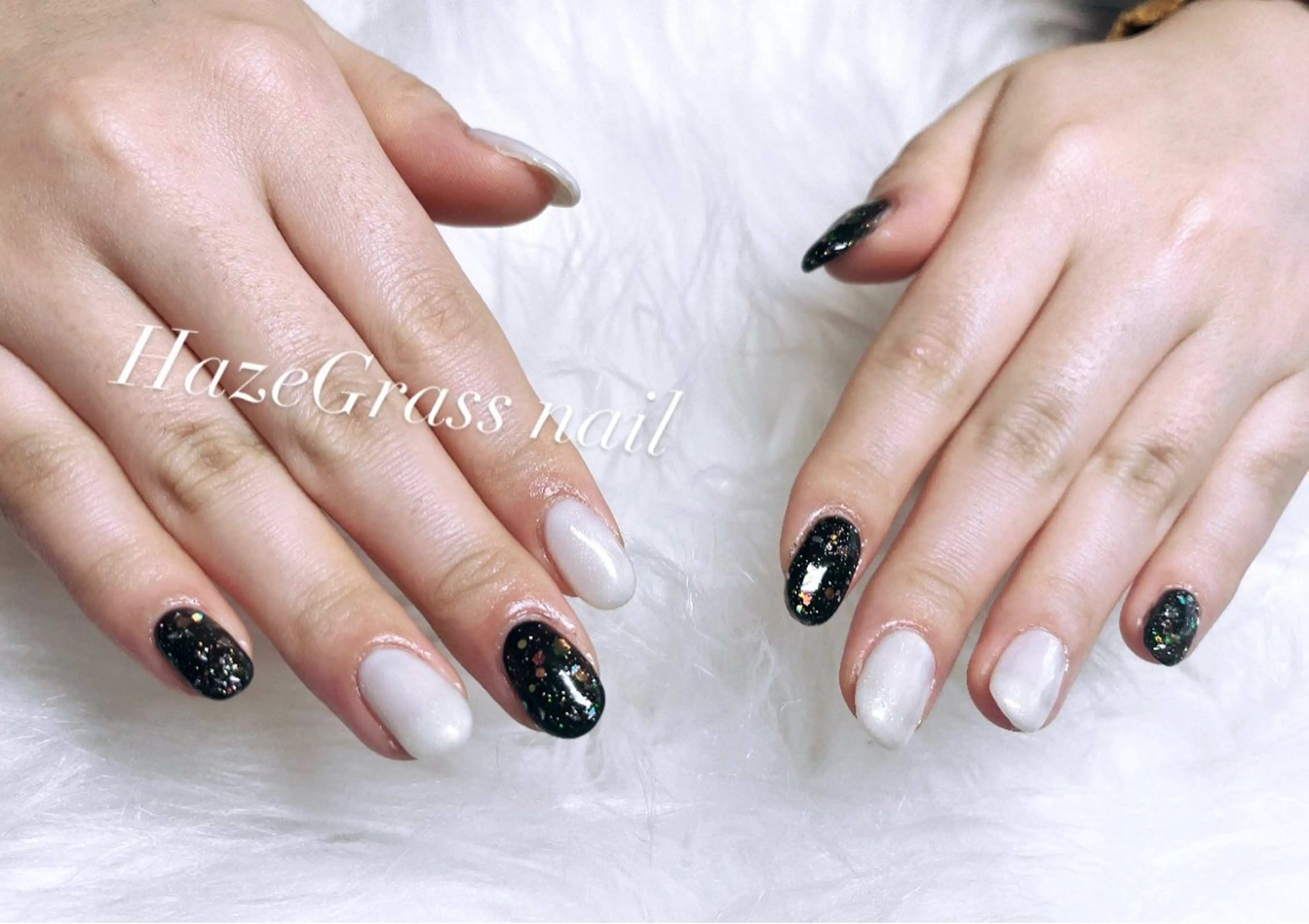 ネイル ワンカラーネイル ホワイト ハンドネイル HazeGrass NAILのネイルデザイン