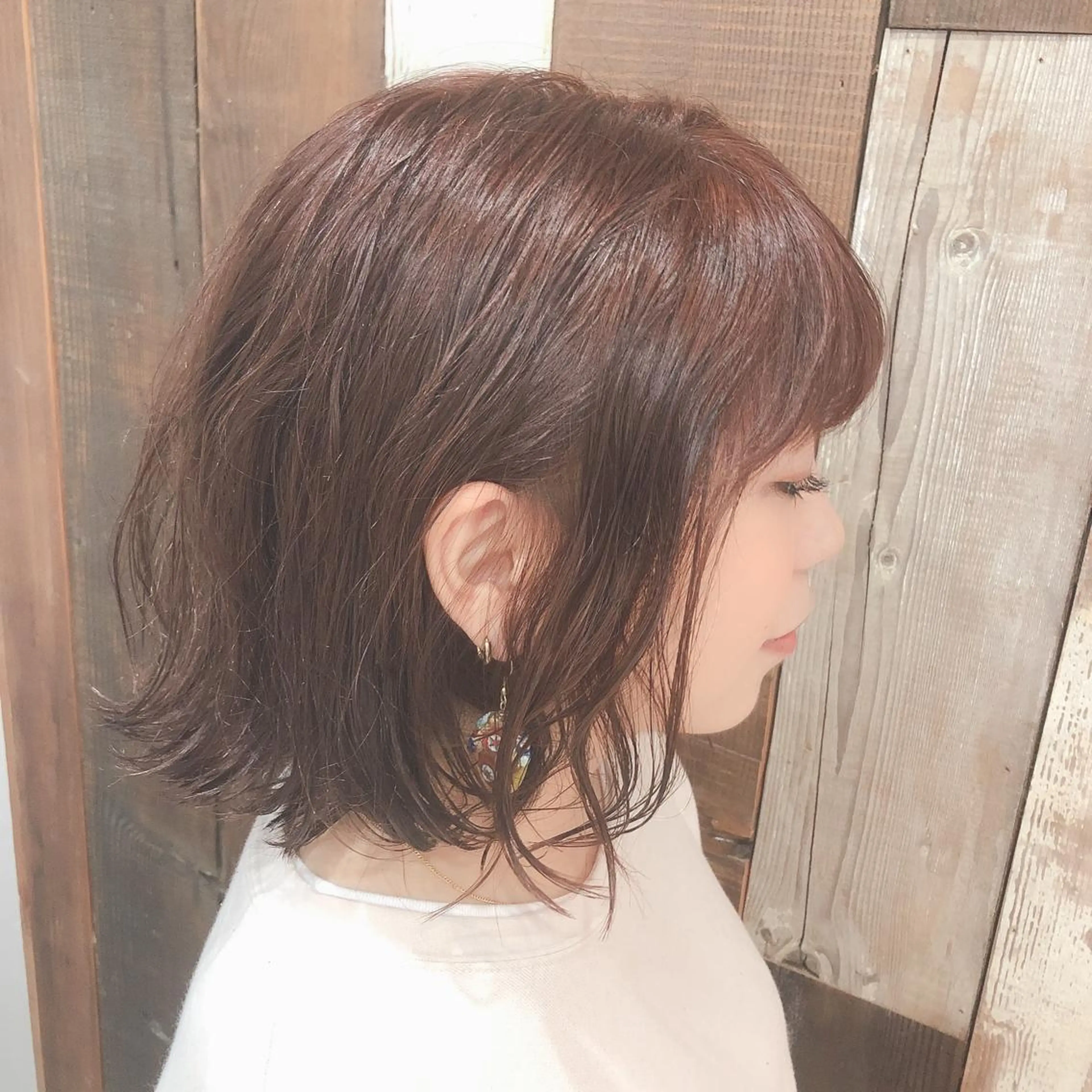 ミディアム ストレート🌹カラー お任せを🌈bucoのヘアスタイル
