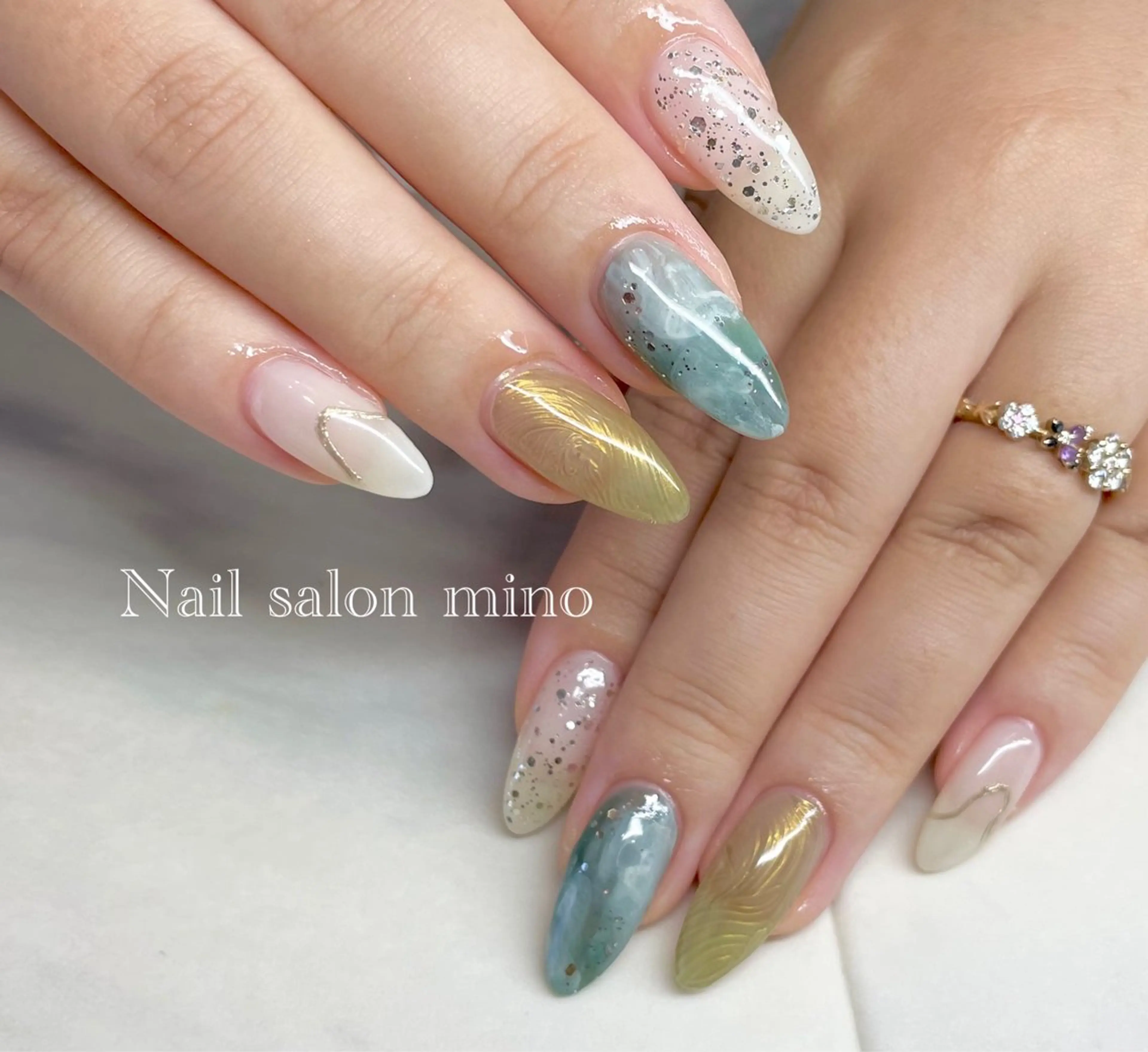 ネイル スカルプネイル 三野　nail salon minoのネイルデザイン