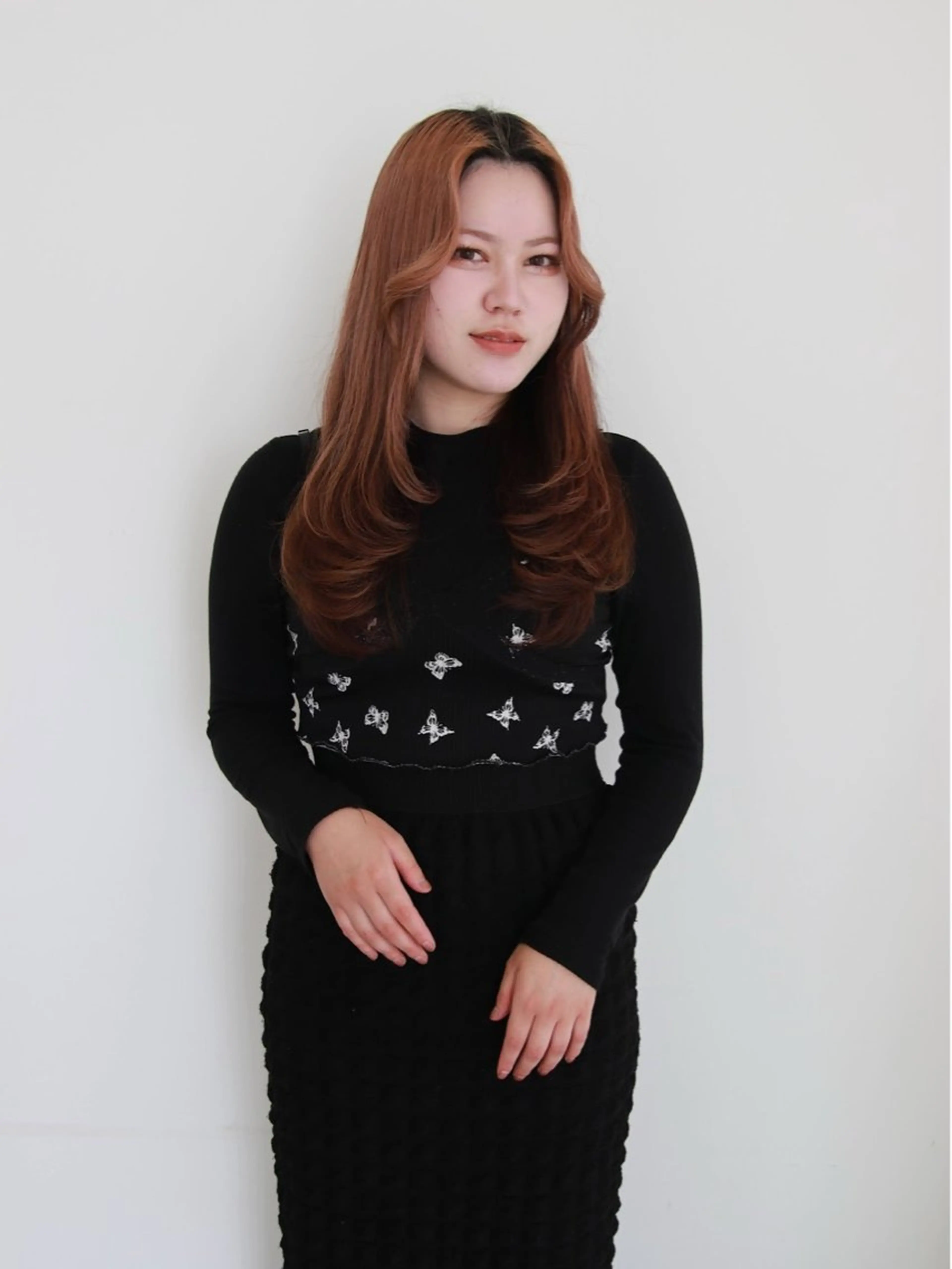 韓国ヘア/透明感カラ ー/メンズレディースのヘアスタイル