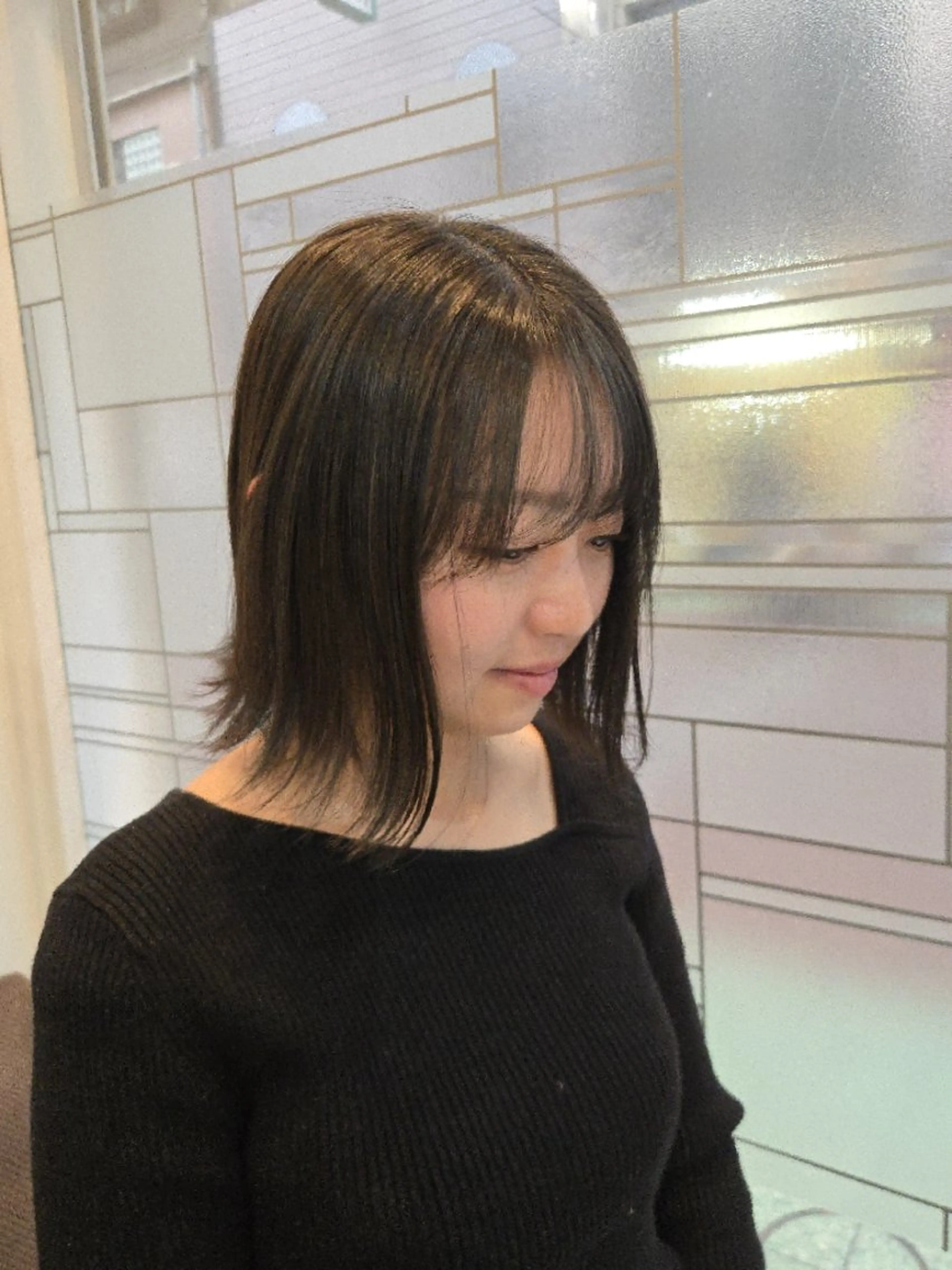 ミディアム カラー カット 暖色🍎透明感カラー 🩵小林かりんのヘアスタイル