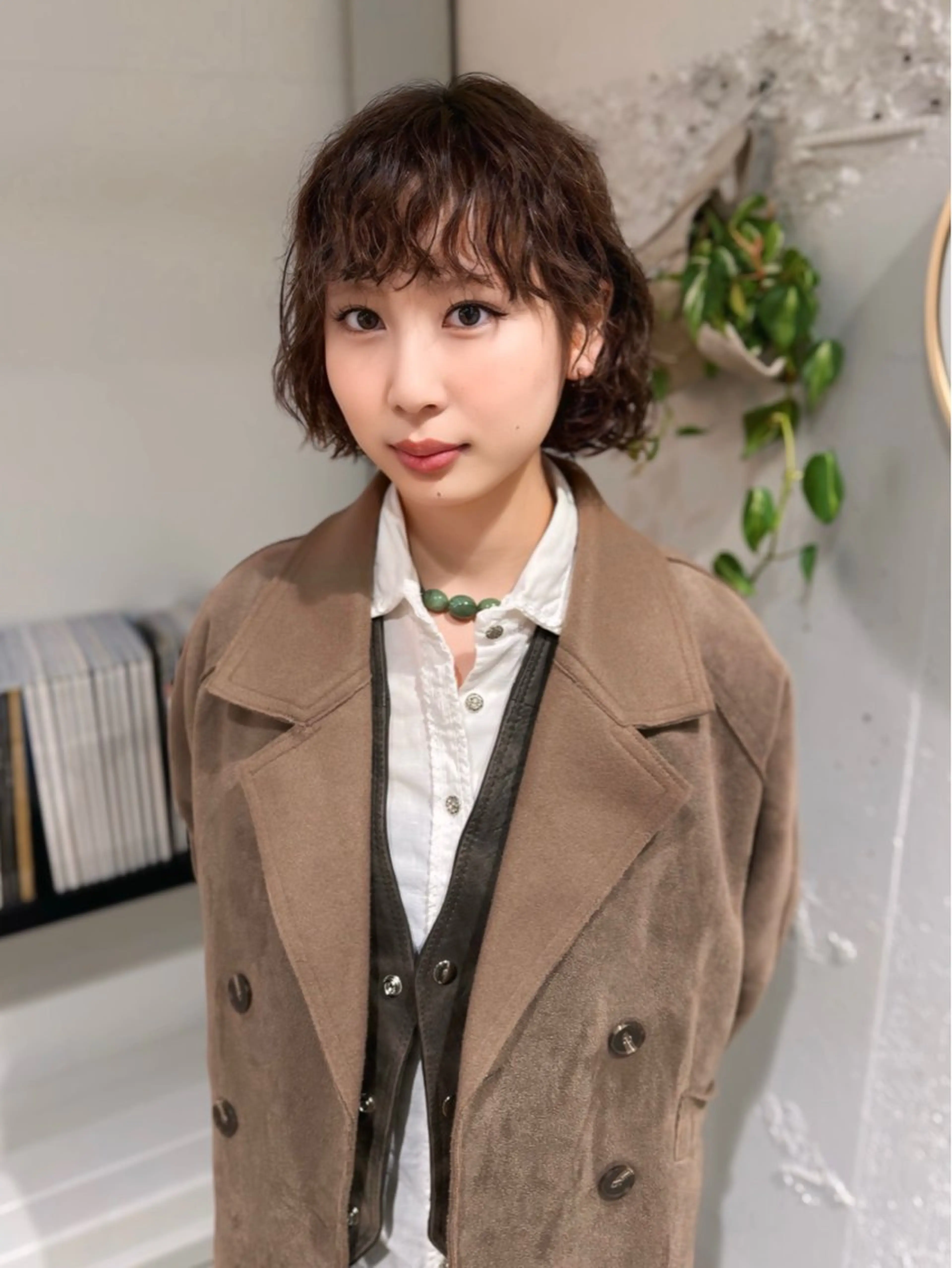 ミディアム パーマ ウルフ/似合わせ レイヤー/RIHOのヘアスタイル