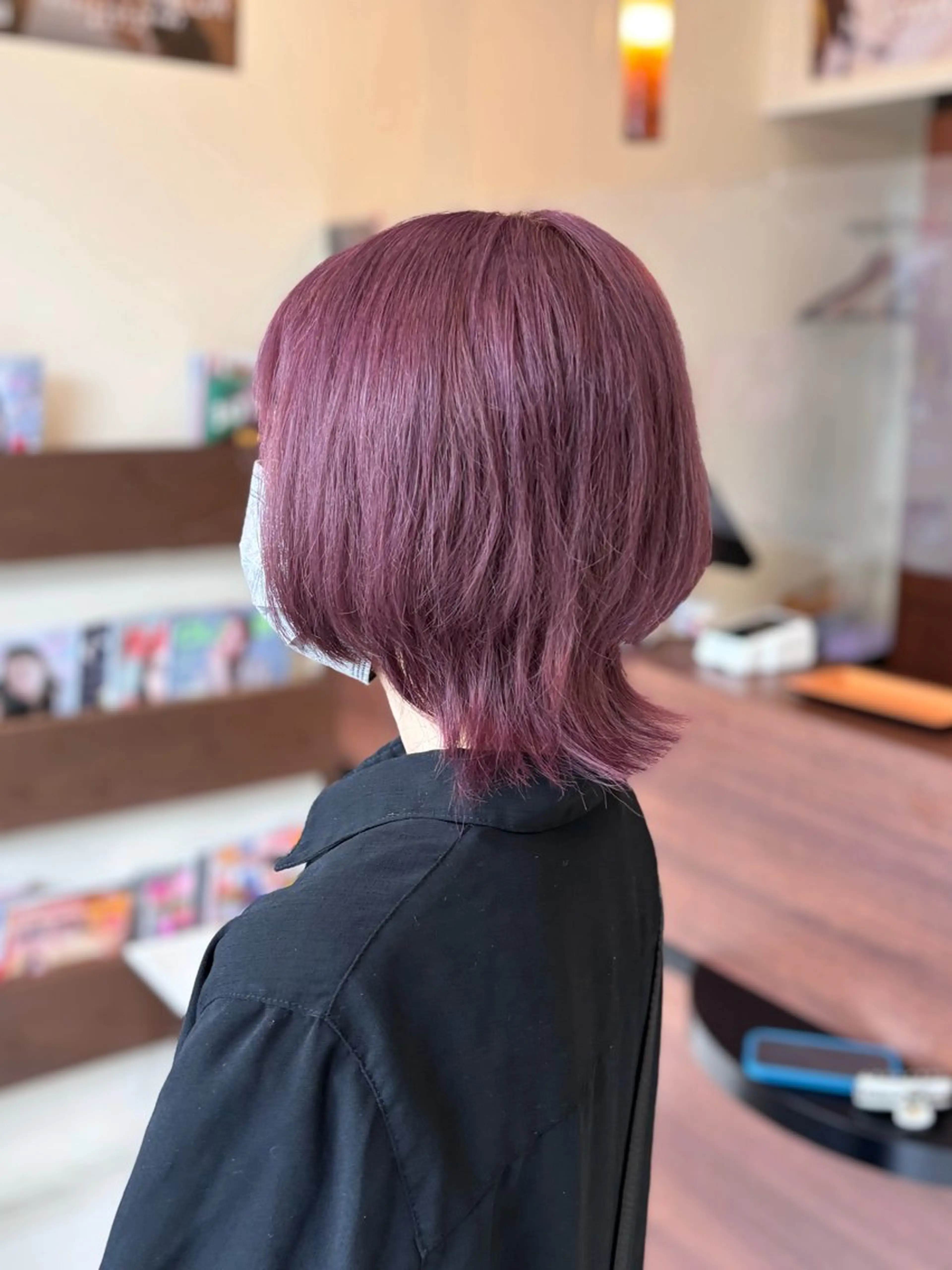 ショート カラー ブリーチ ケアブリーチ ラベンダーカラー ラベンダーピンク ピンクカラー カット ヘアカラー トリートメント 小野 友暉のヘアスタイル