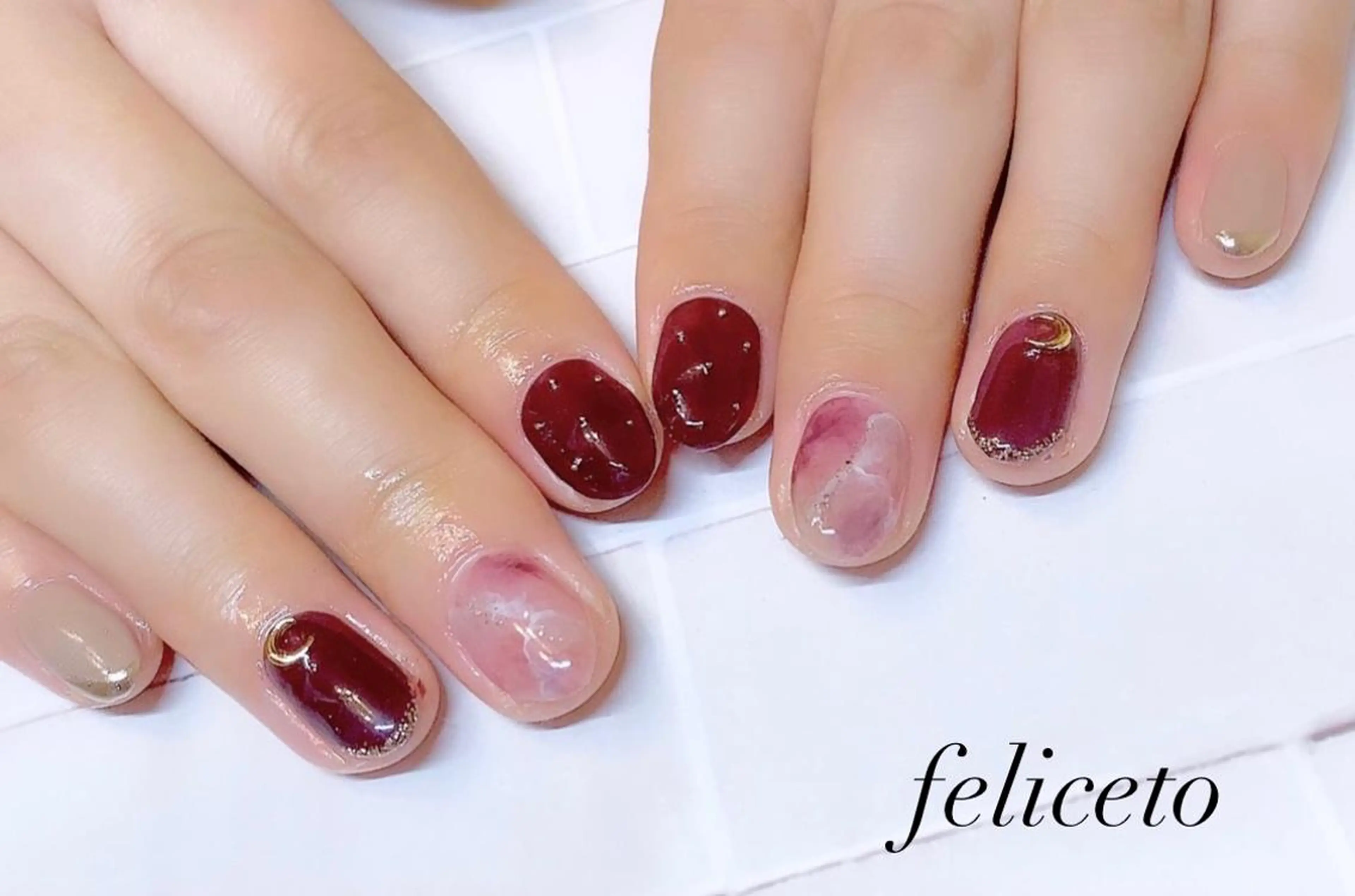 ネイル 大理石ネイル(マーブル) ニュアンスネイル Honokaホノカ nailのエステ・リラクイメージ