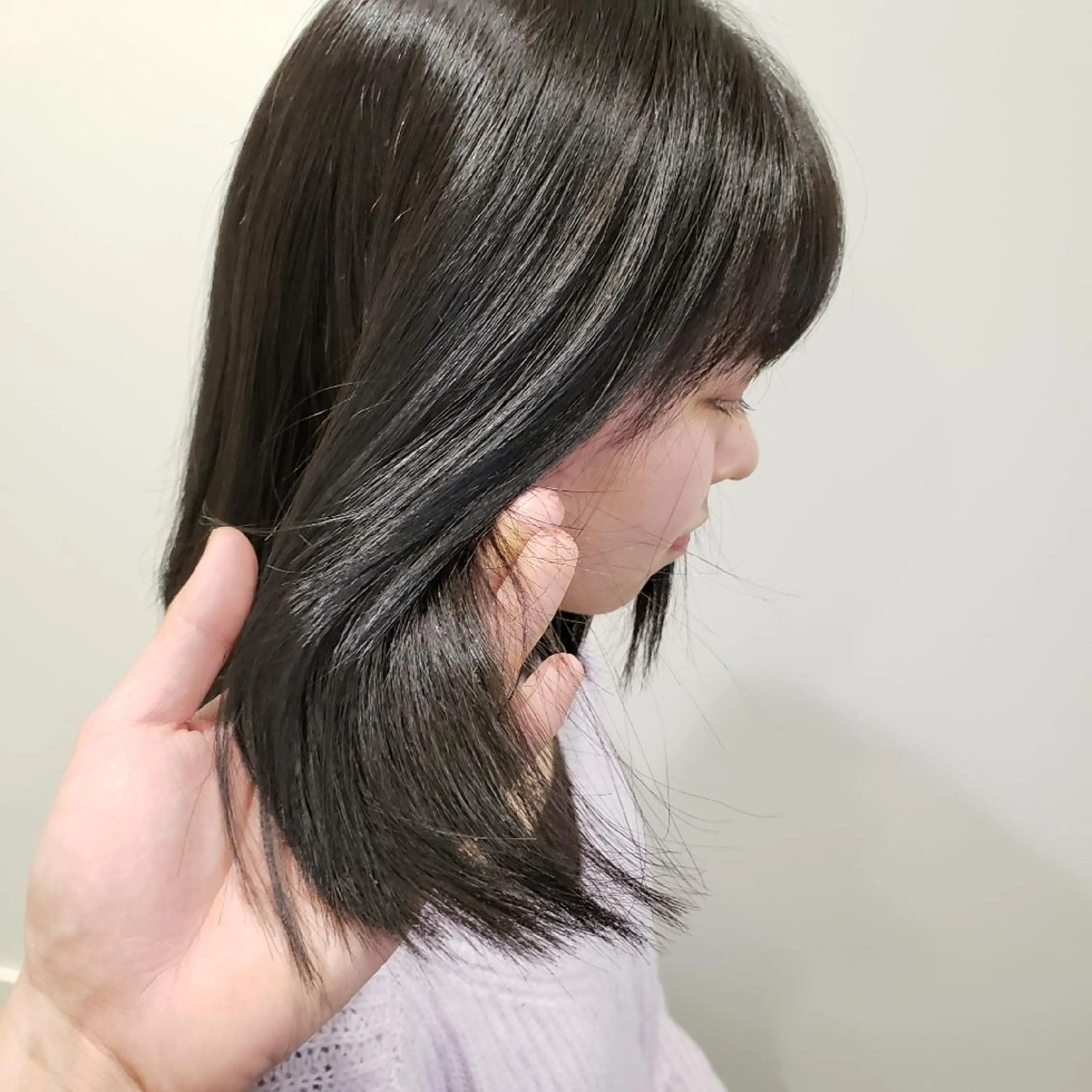 ミディアム アッシュ ボブ 縮毛矯正 kato takashiのヘアスタイル