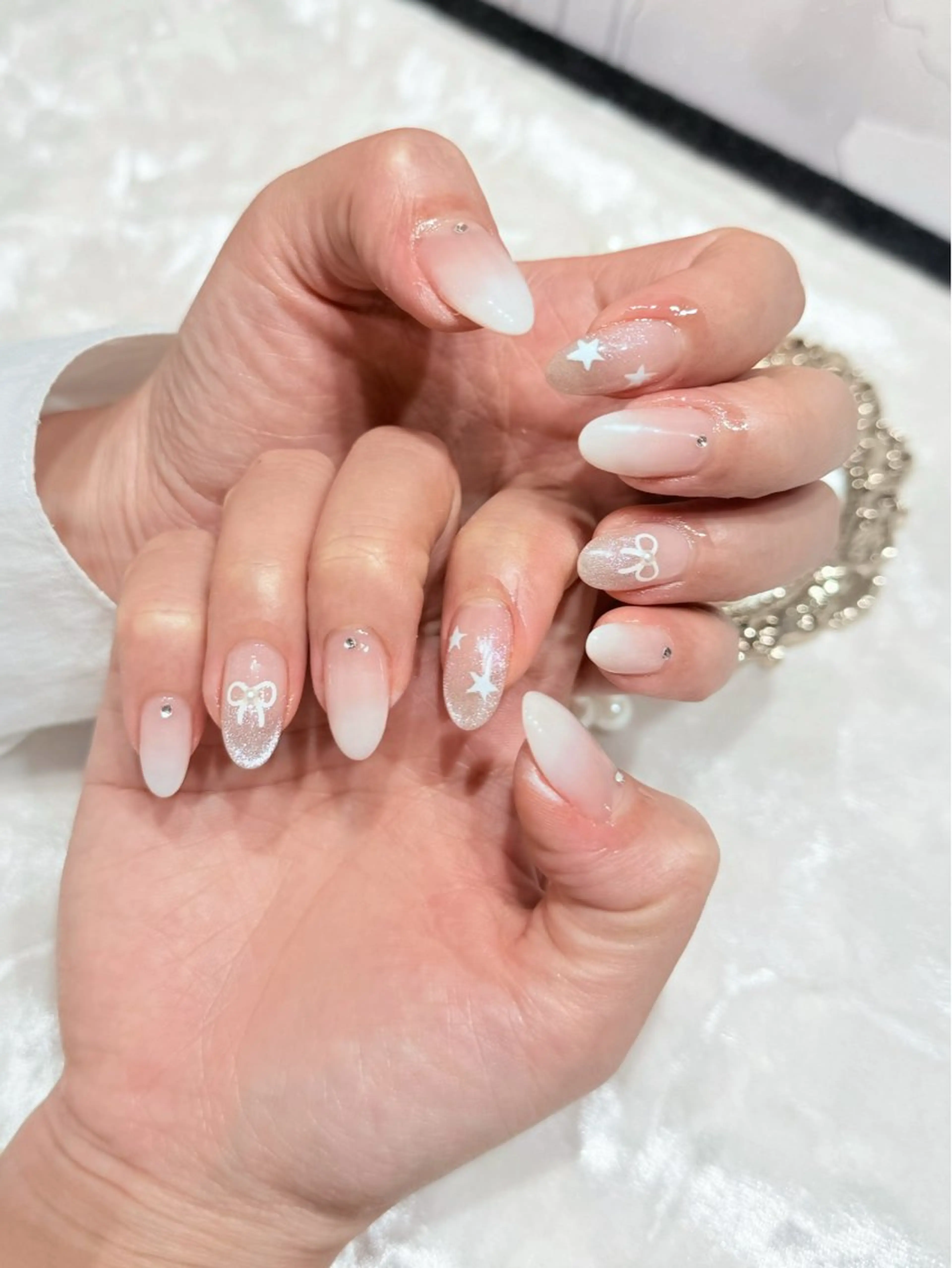 ネイル アートネイル フットネイル ジェルネイル ハート マグネットネイル Babarla Nailのネイルデザイン