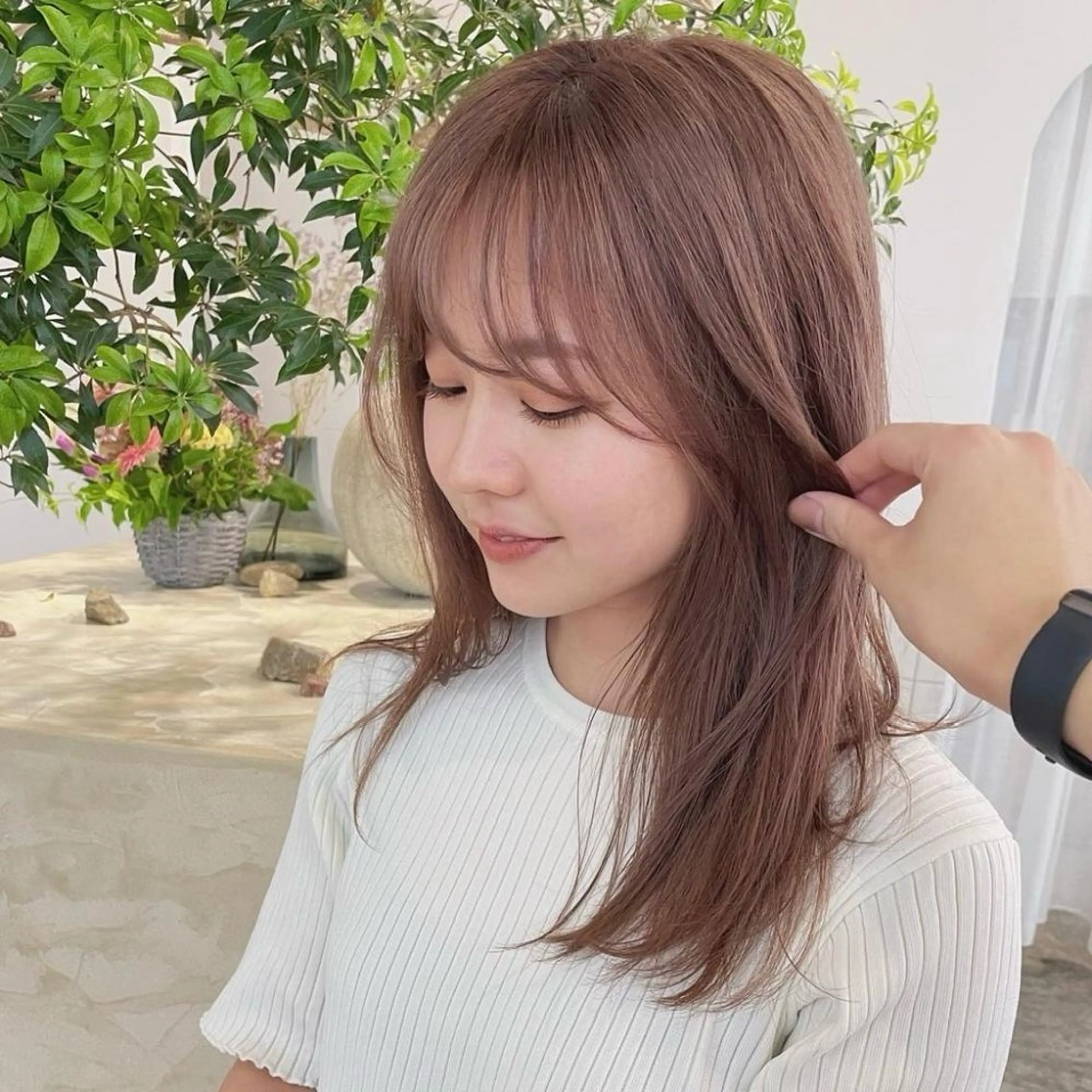 ミディアム カラー スギヤマ ショウゴのヘアスタイル