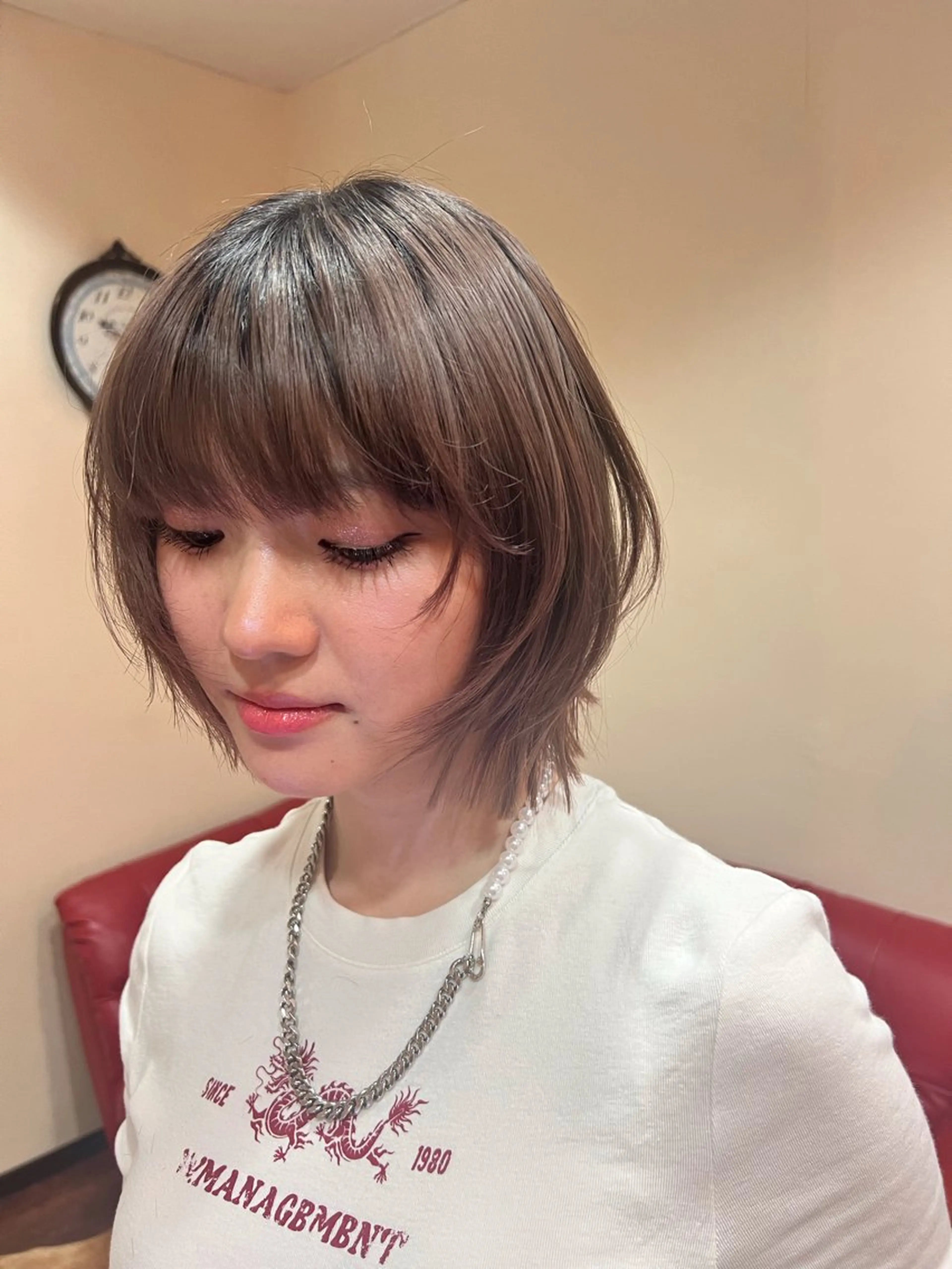 ショート 伸ばしかけ 韓国スタイル🫧 サーシャのヘアスタイル