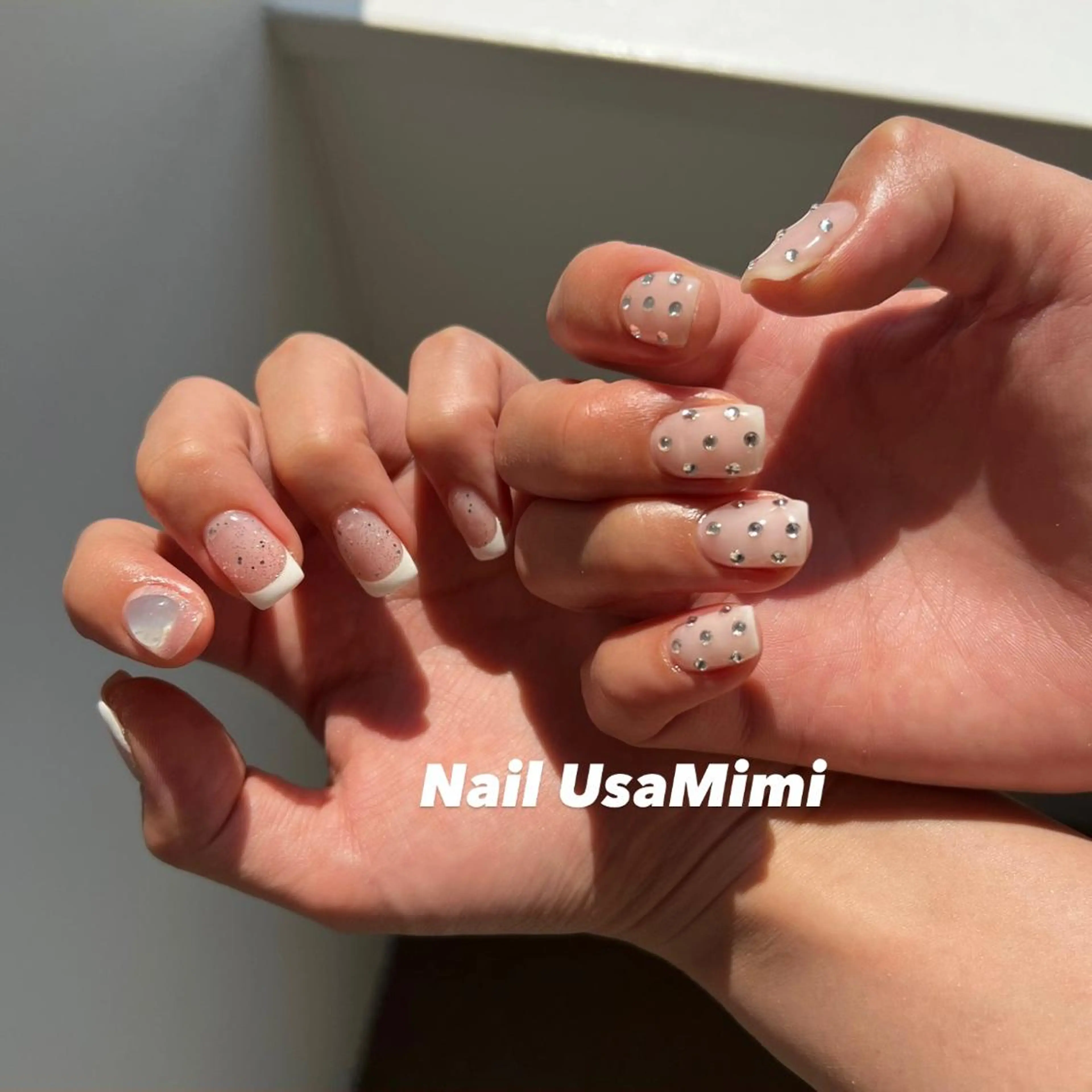 ネイル クリアネイル フットネイル ジェルネイル マグネットネイル 持ち込み 本町ネイルNail UsaMimiのネイルデザイン