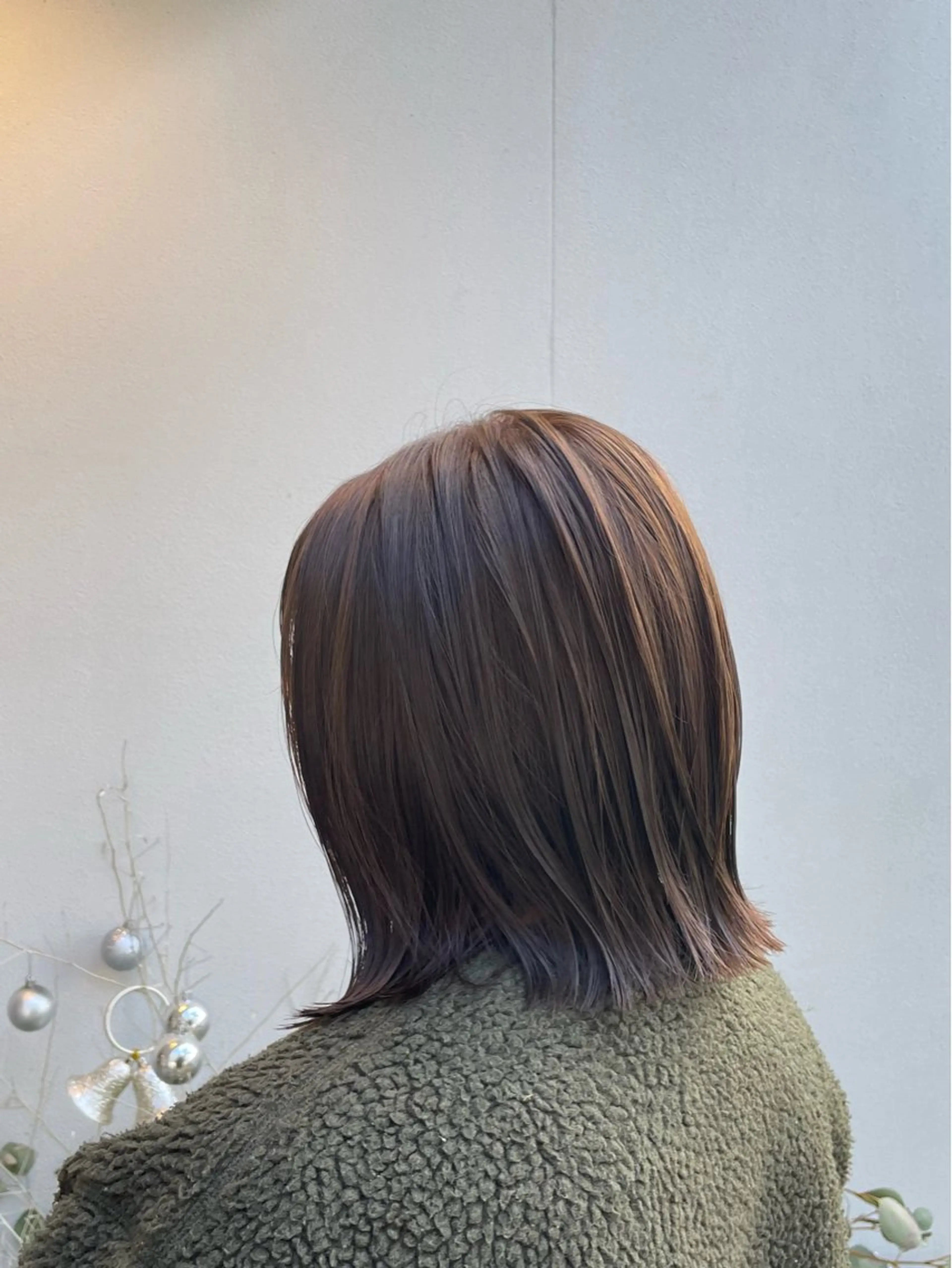 ミディアム カラー 透明感カラー カット ヘアカラー トリートメント 艶カラー/ 江角愛理のヘアスタイル