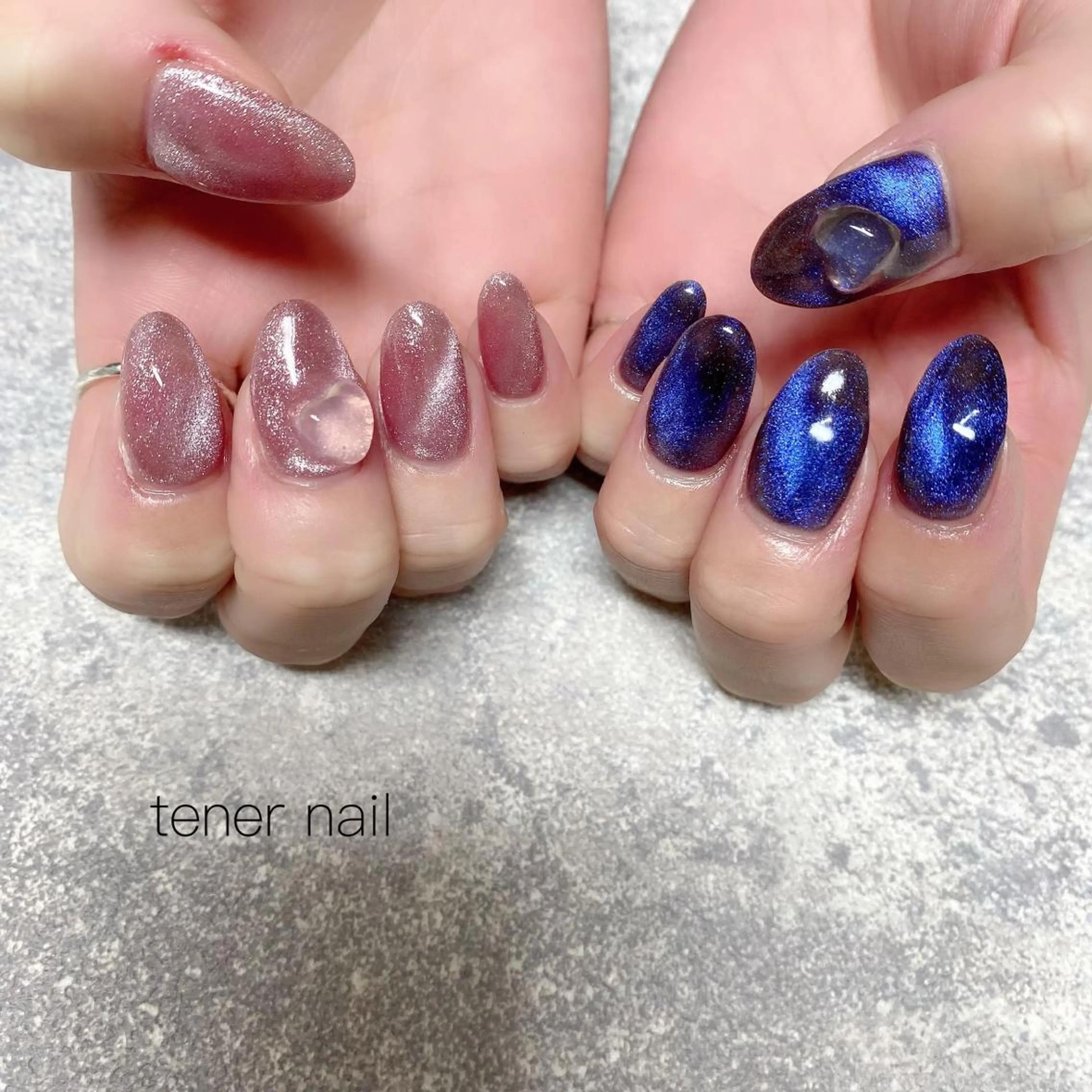 ネイル ハート マグネットネイル UVネイル tener  nail  テネルネイル所属・テネルネイル tener nailのネイルデザイン