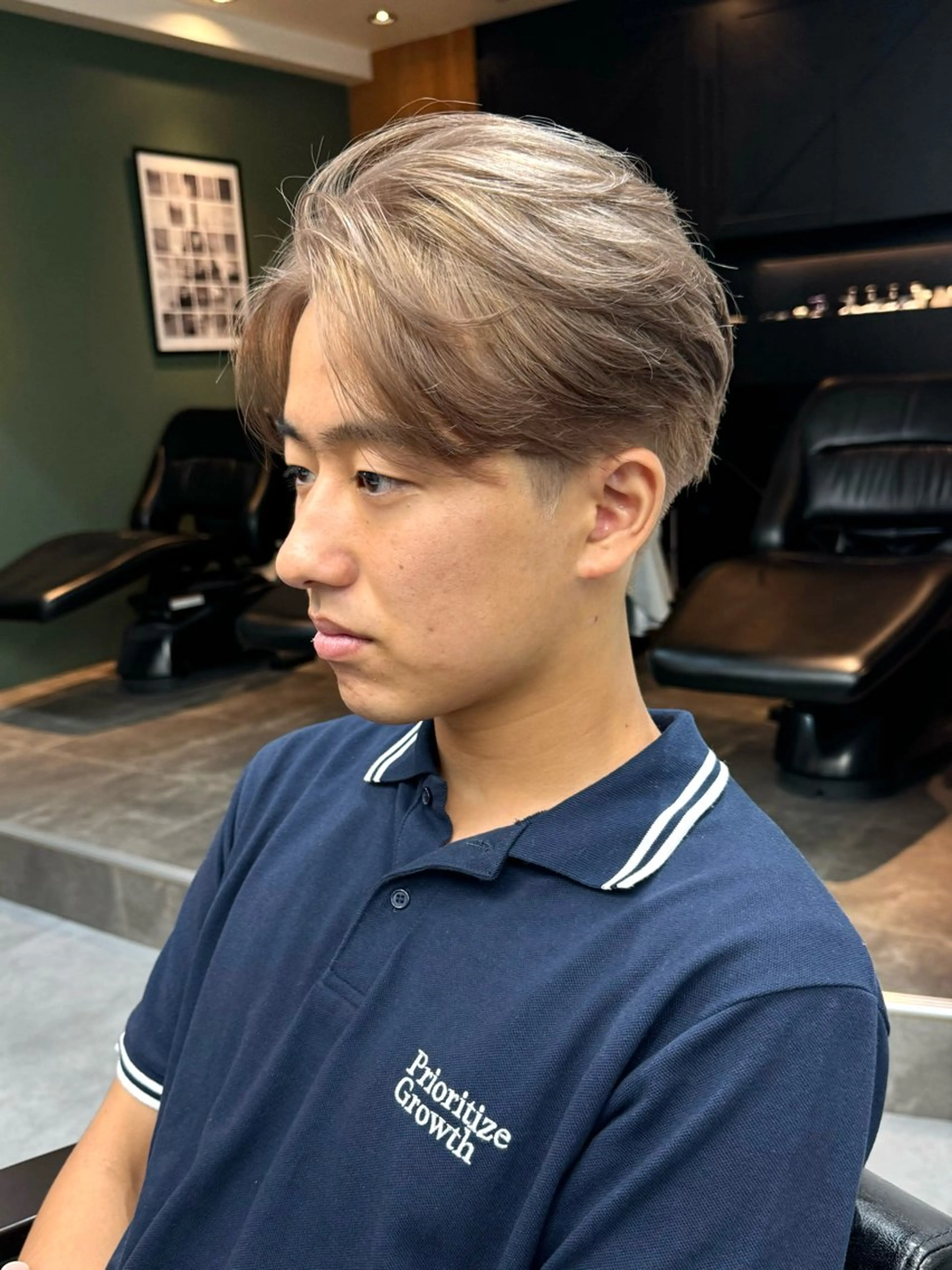 カラー メンズ メンズブリーチ ブリーチ 透明感カラー カット ヘアカラー シャドウパーマ/ 波巻パーマYu-Kiのヘアスタイル