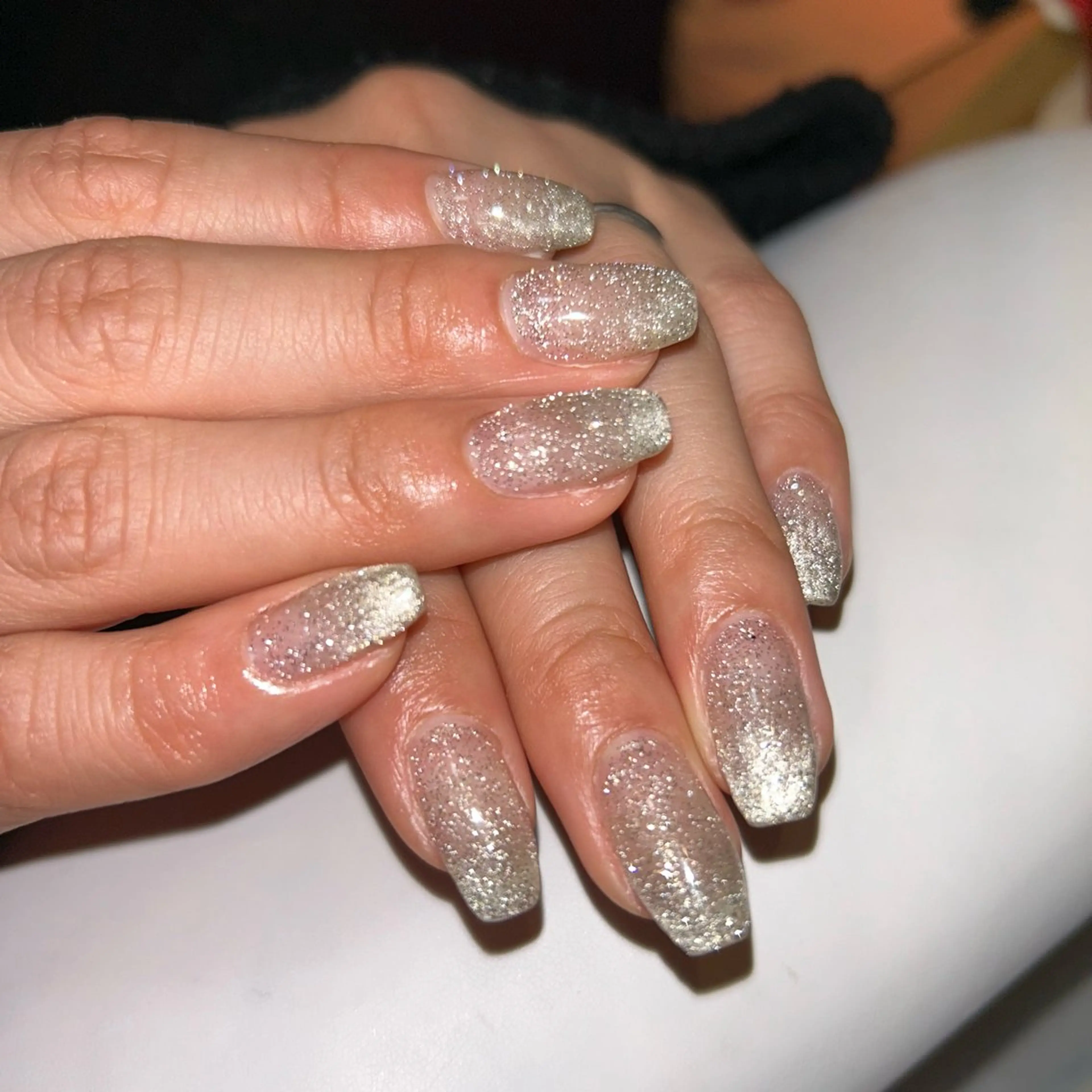 ネイル フラッシュネイル グラデーション ラメ(グリッター) マグネットネイル ハンドネイル ハンドケア Amys nail ハナのネイルデザイン
