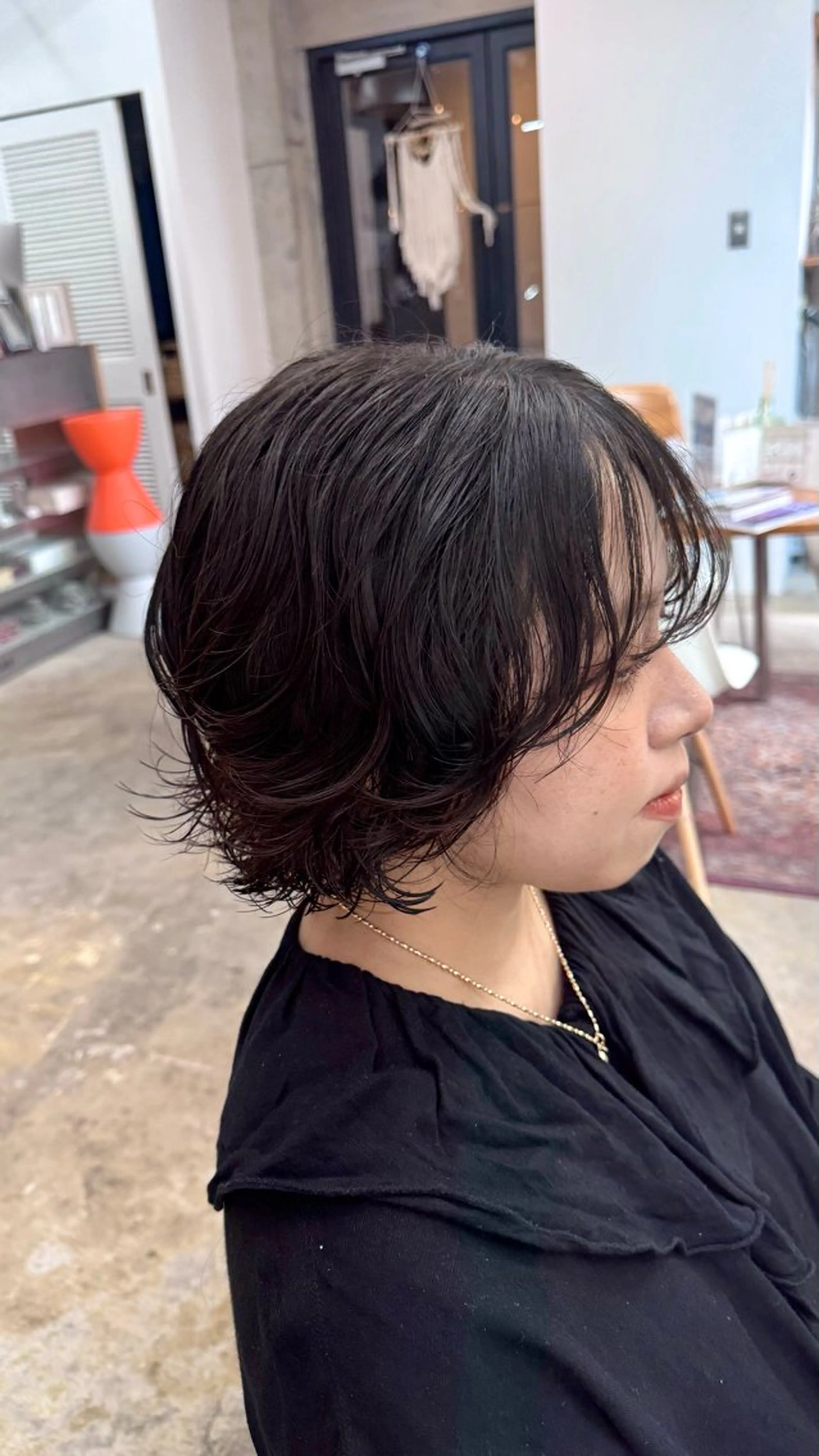 ショート パーマ ボブ レイヤーカット カット パーマ MAUVE MIYUのヘアスタイル