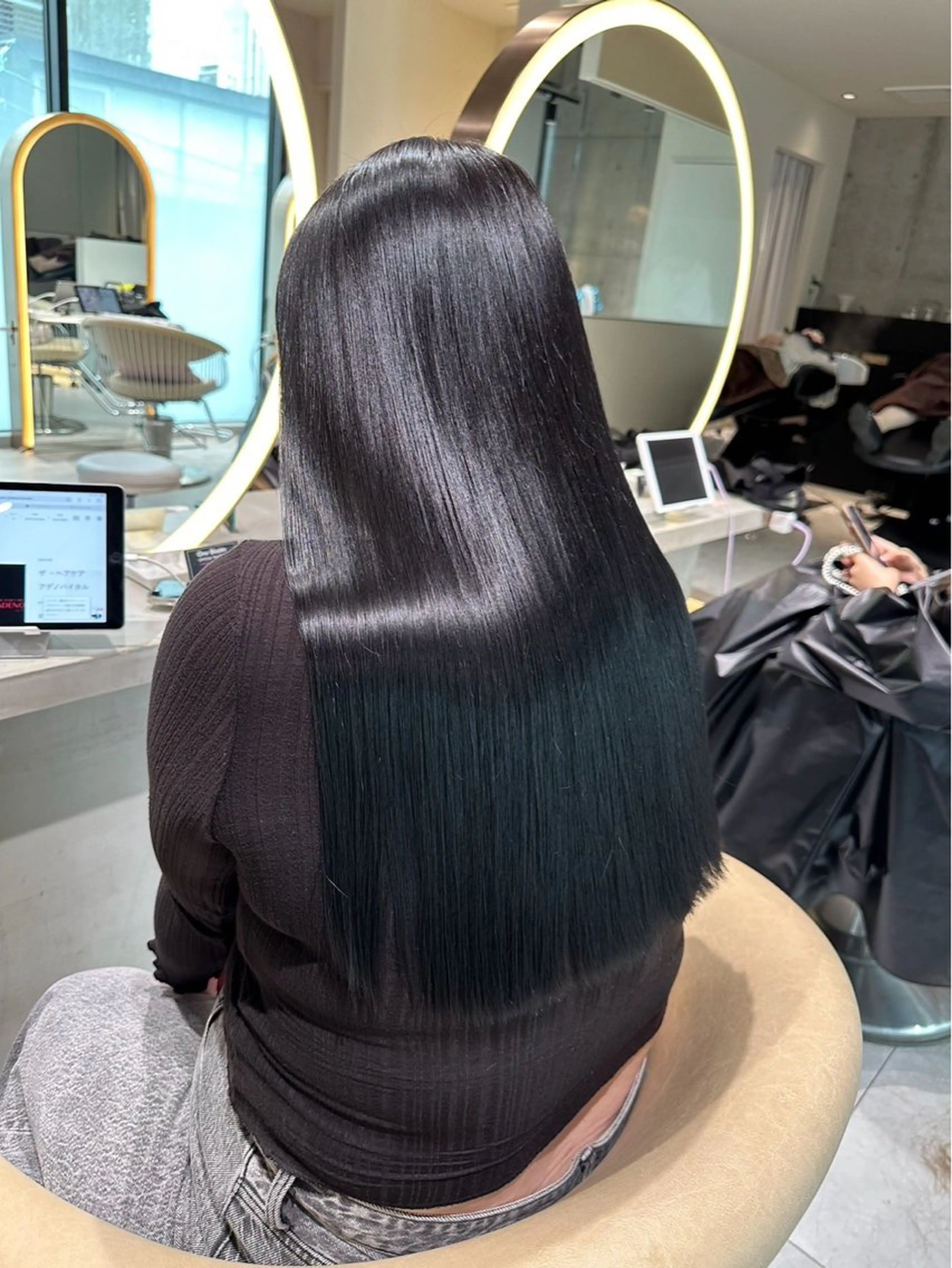 【うる艶サラなりたい方必見✨】柔らか縮毛矯正+髪質改善クイックトリートメント✨の写真