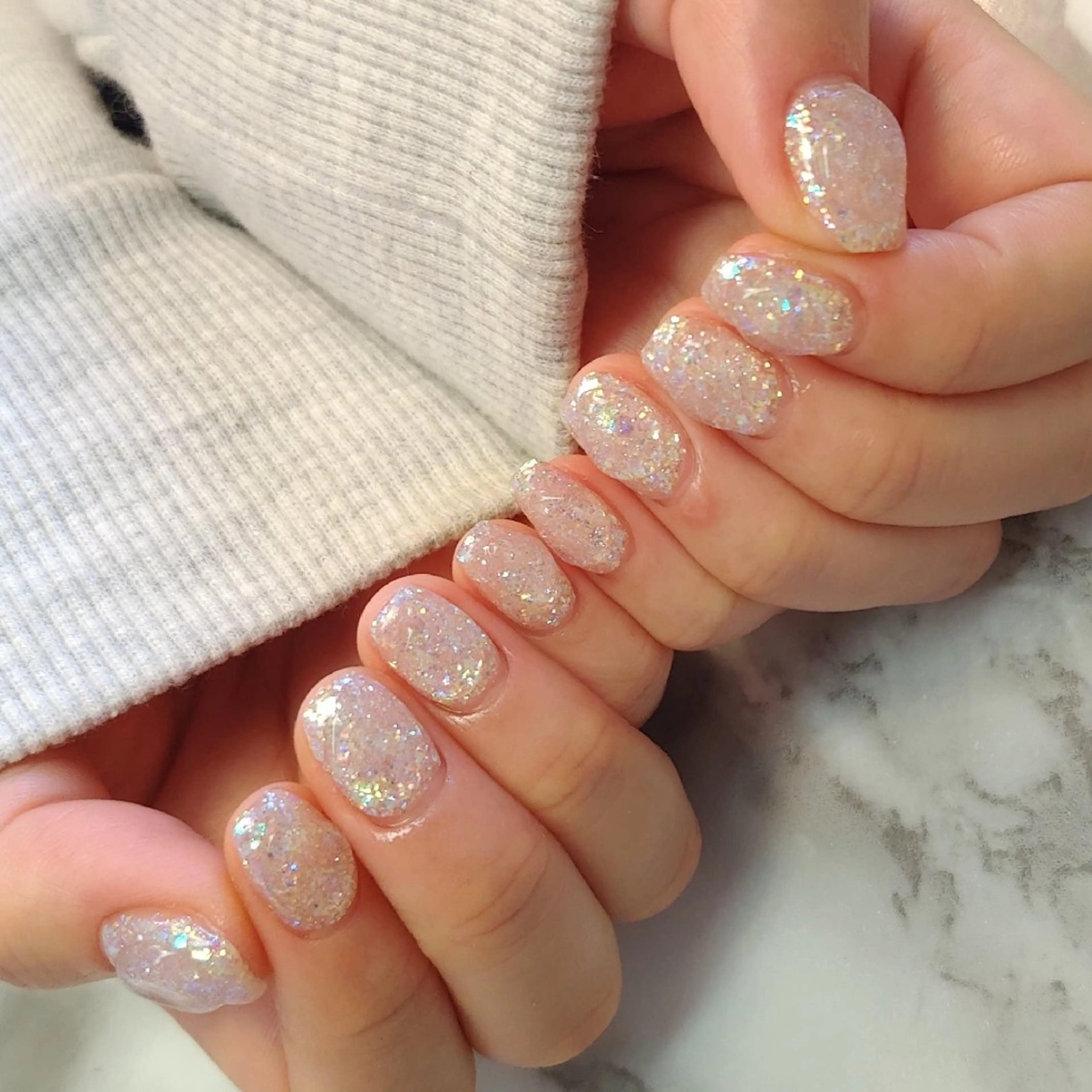 ネイル キラキラネイル ジェヌインネイル 河内のネイルデザイン