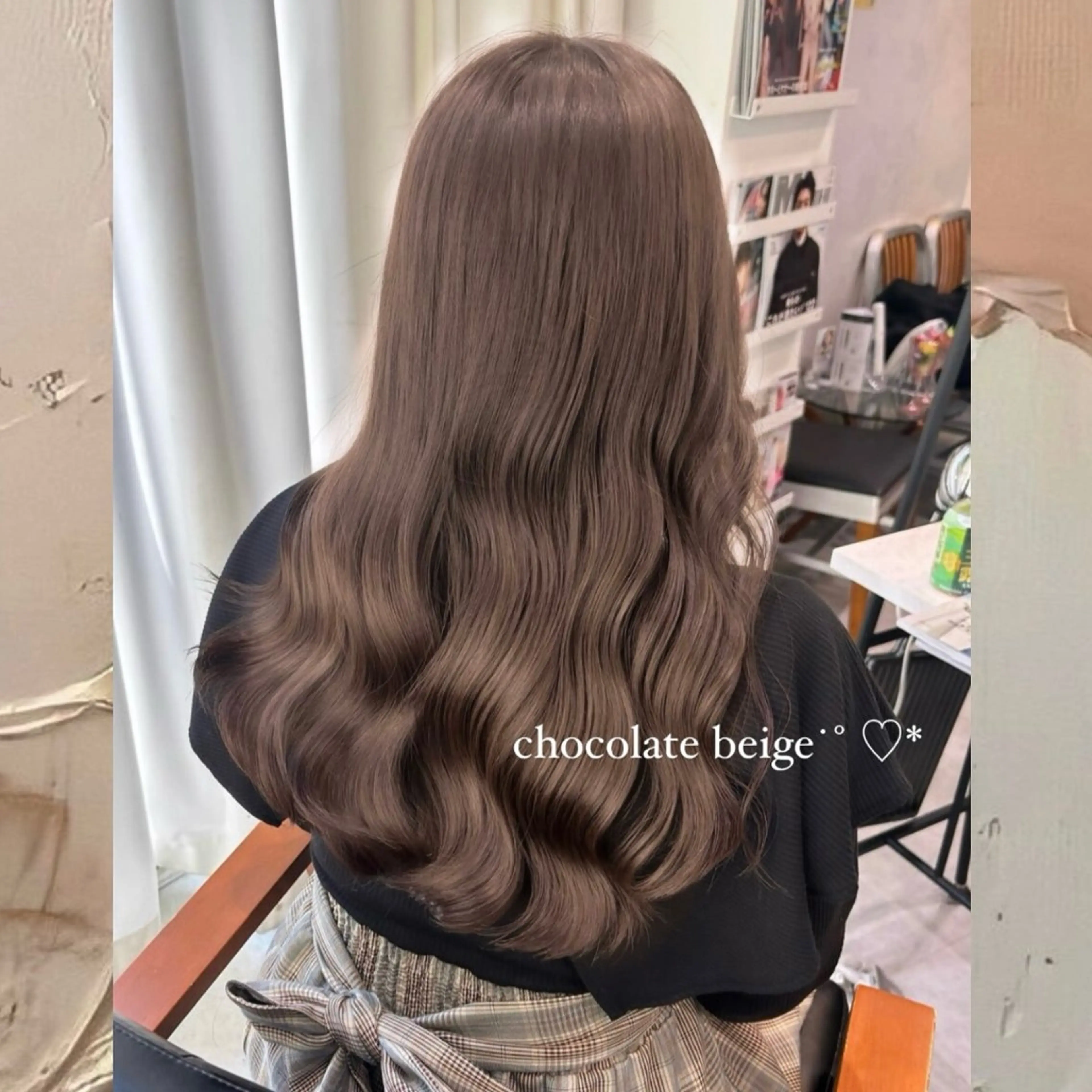 セミロング ☘️中明度カラー/ 縮毛矯正ナミ☘️のヘアスタイル